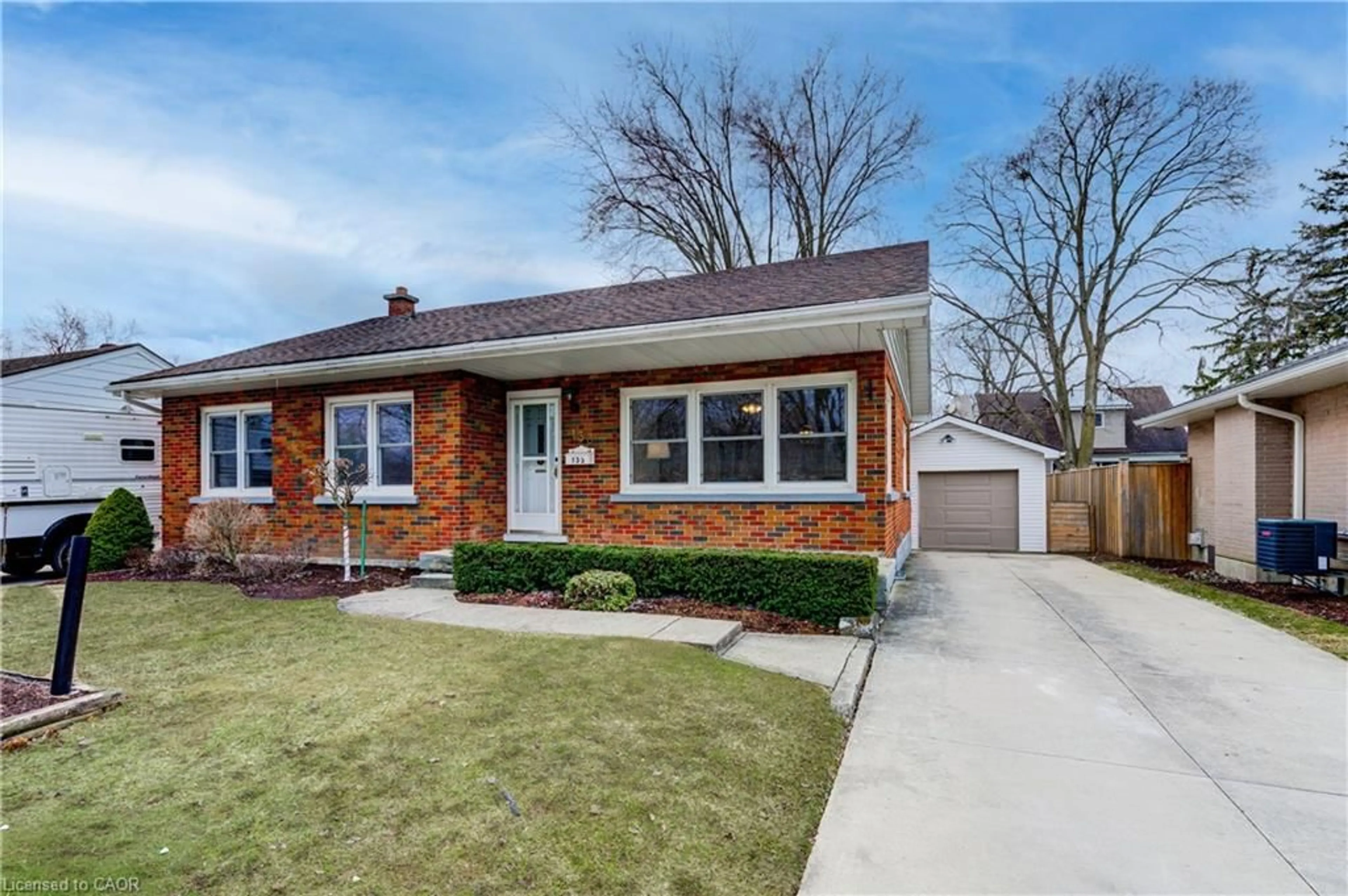 Home with brick exterior material, street for 133 Glastonbury Cres, Stratford Ontario N5A 6J1