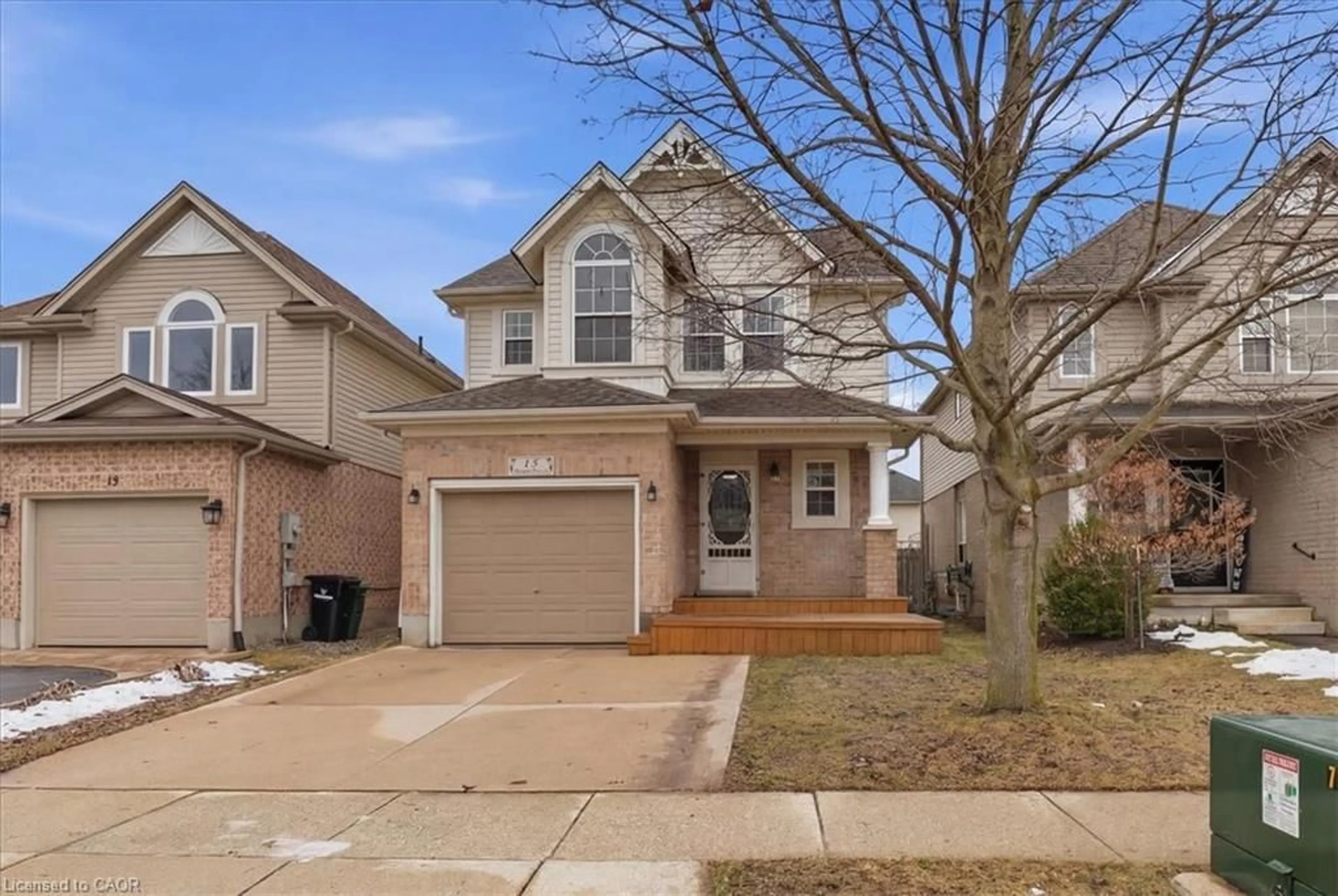 Home with vinyl exterior material, street for 15 Maryann Price Lane, Cambridge Ontario N3C 4K6