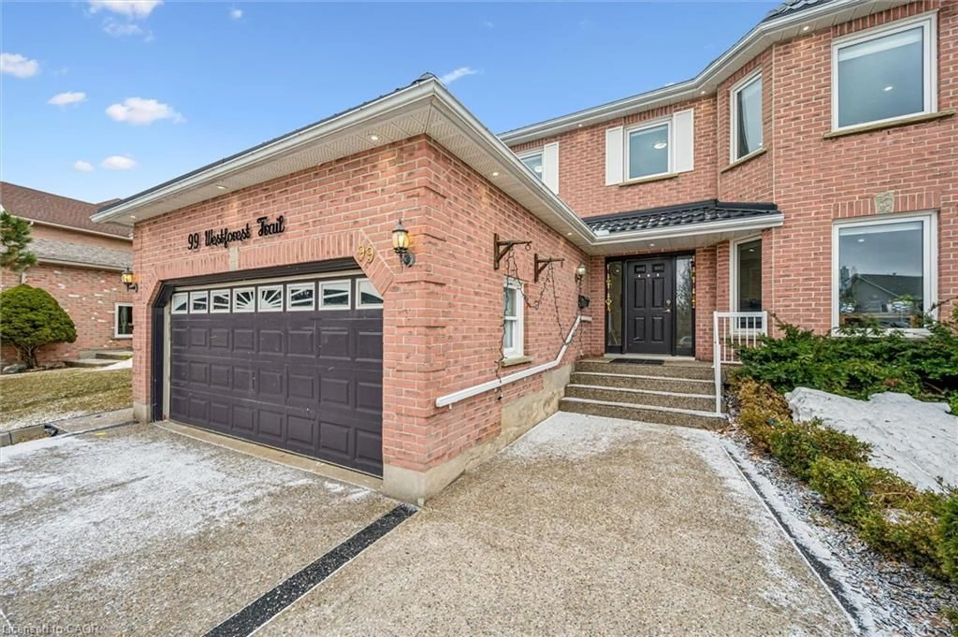 Home with brick exterior material, street for 99 Westforest Trail, Kitchener Ontario N2N 3B1