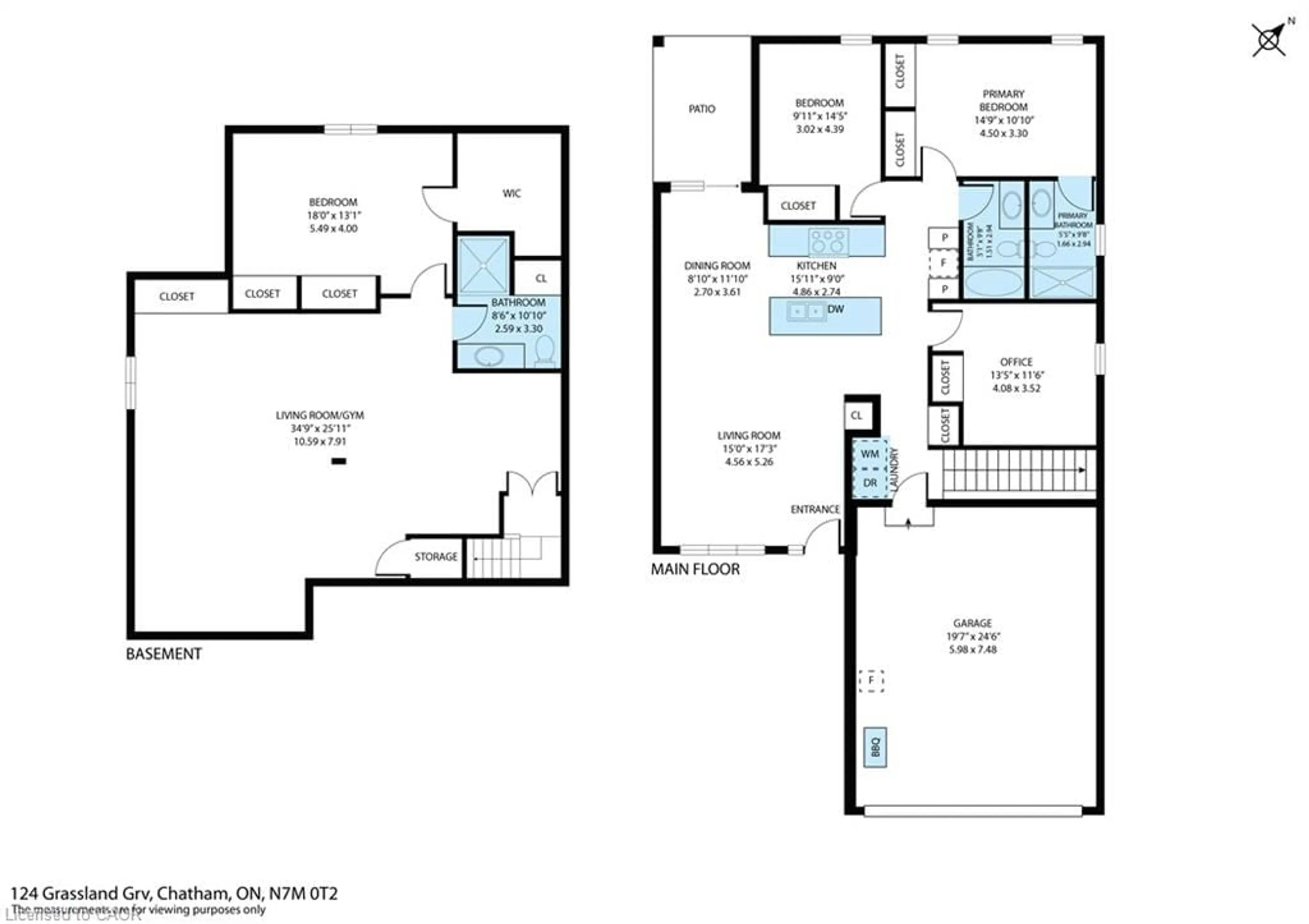 Floor plan for 124 Grassland Grove, Chatham Ontario N7M 0T2