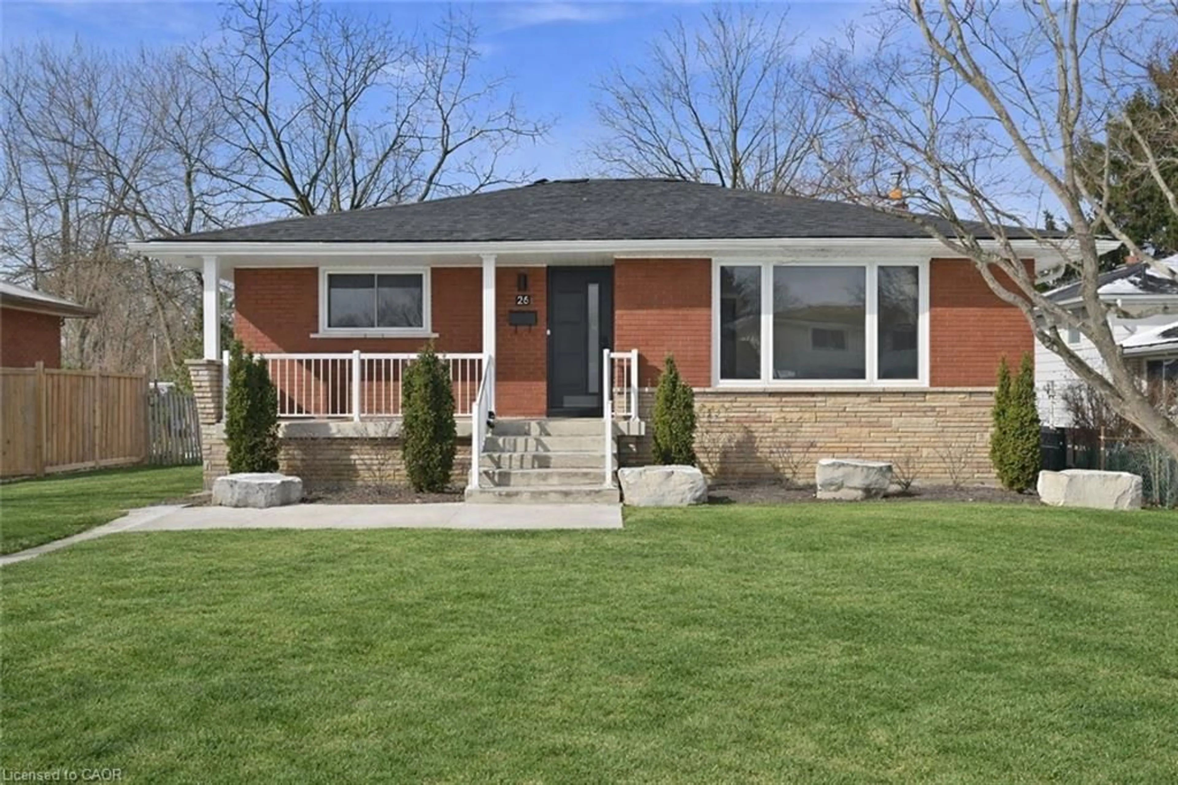 Home with brick exterior material, street for 26 Geneva Dr, Hamilton Ontario L9C 3Z5