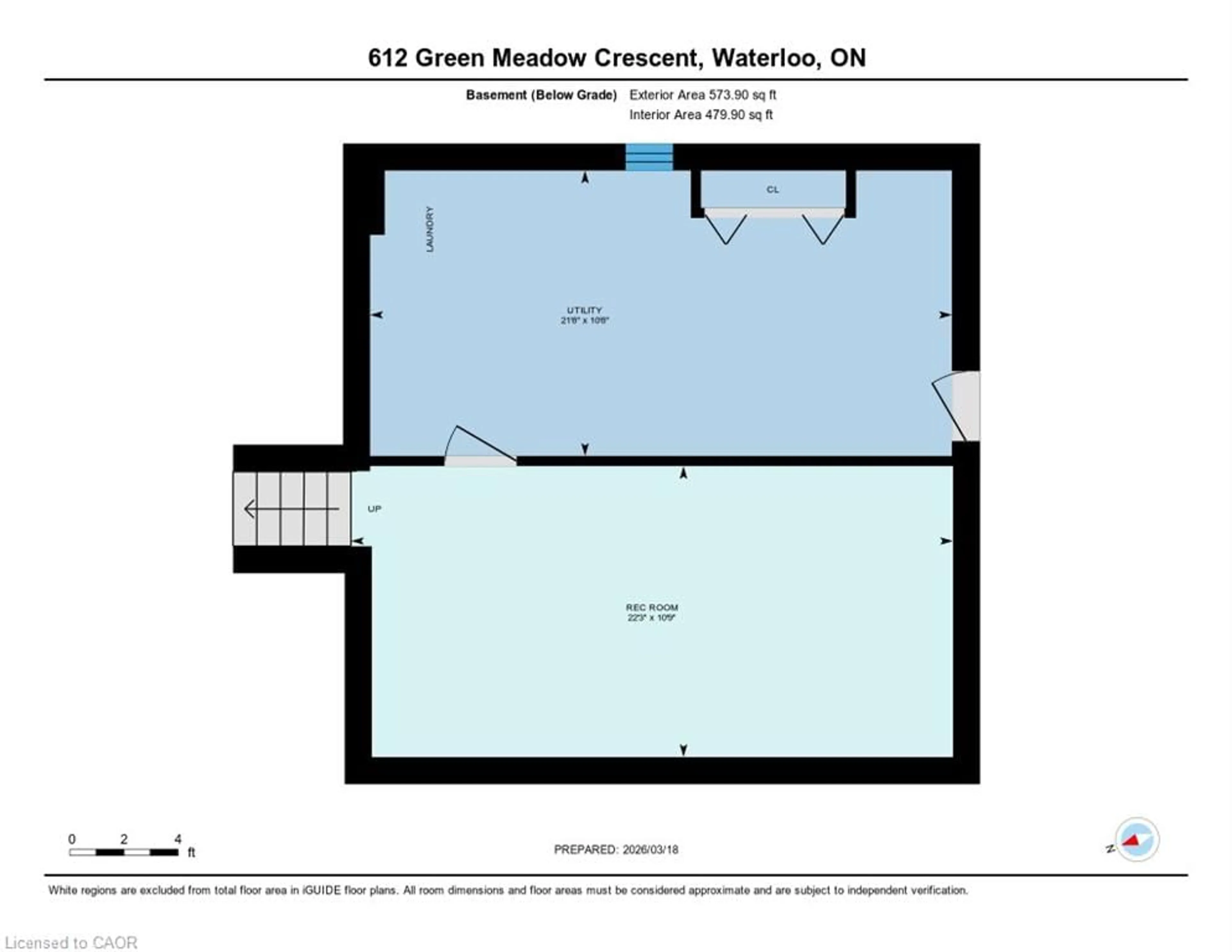 Floor plan for 612 Green Meadow Cres, Waterloo Ontario N2V 1E2