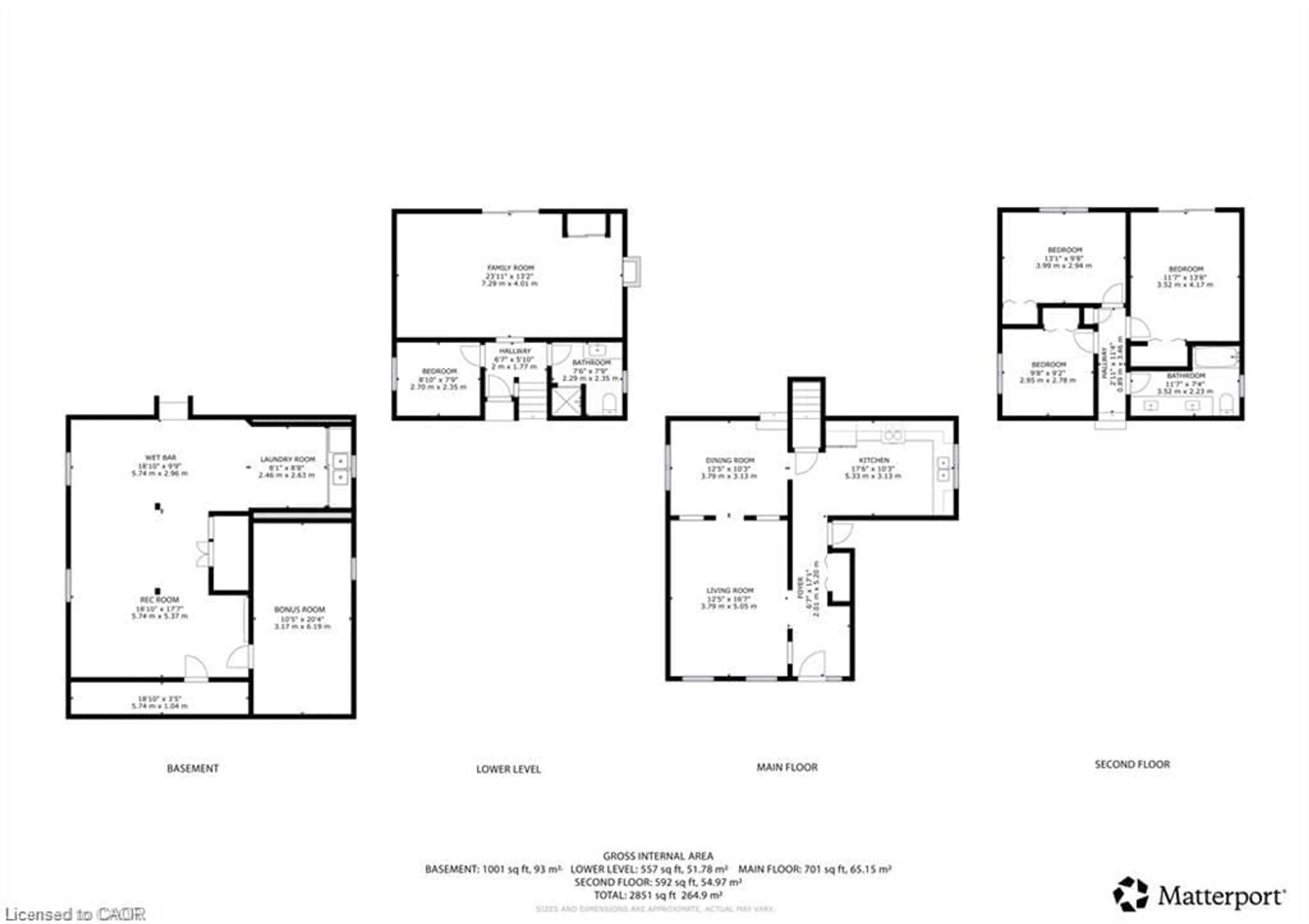 Floor plan for 185 Lavina Cres, Hamilton Ontario L9C 5S8