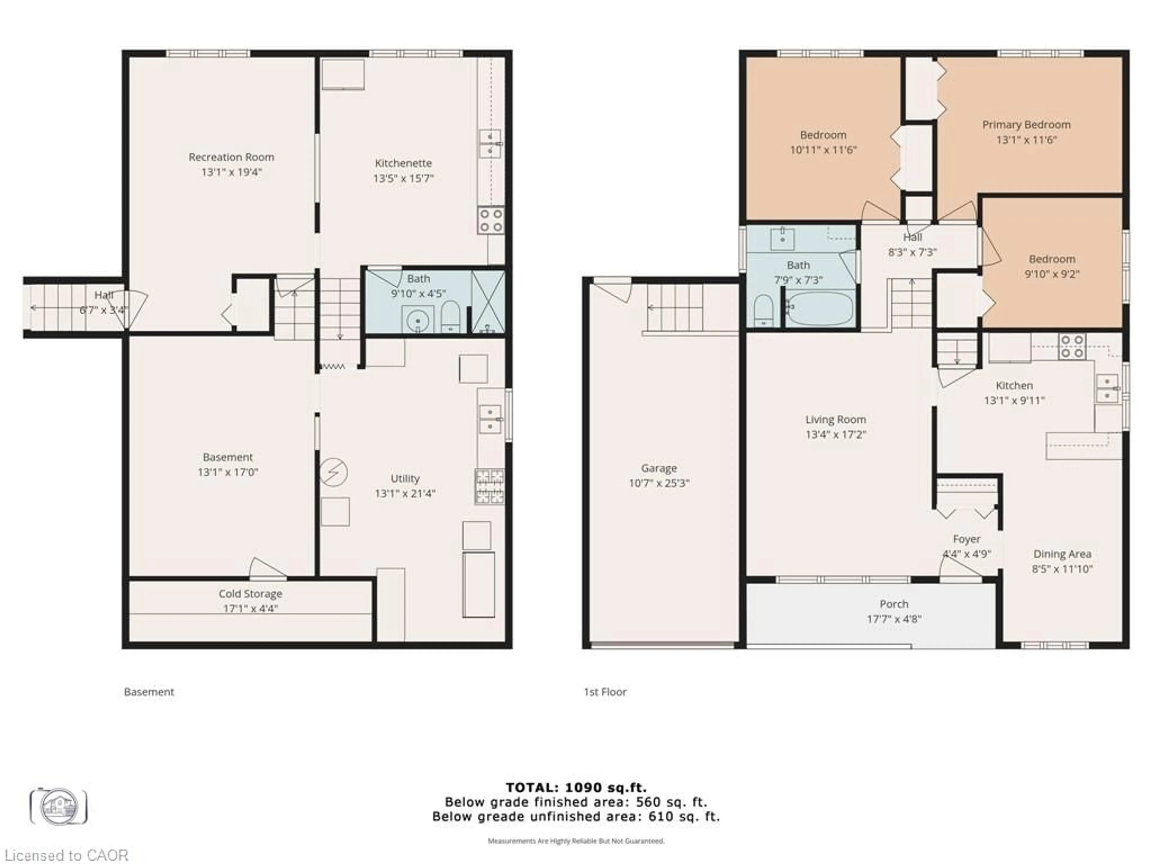 Floor plan for 33 Orlanda Rd, Hamilton Ontario L8G 2K3