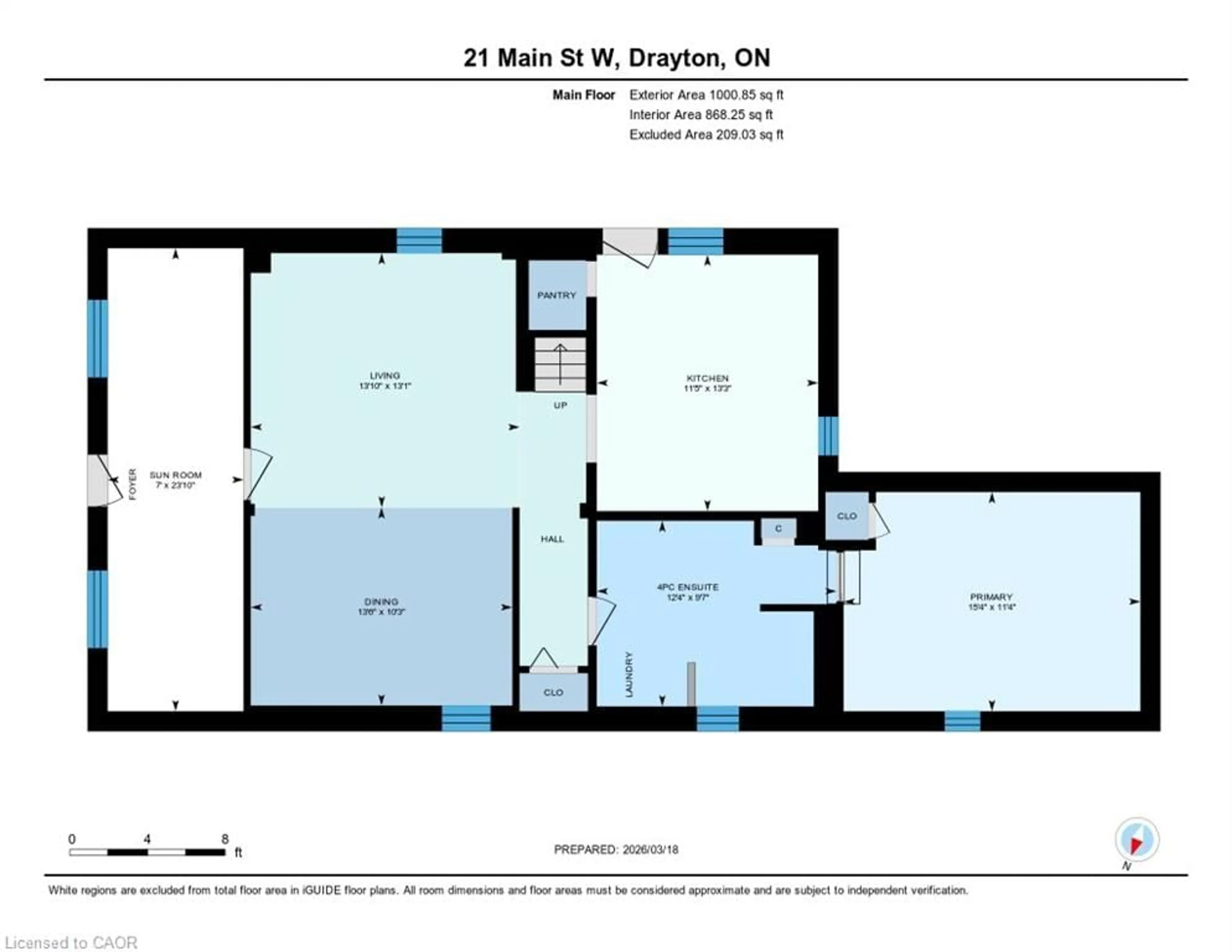Floor plan for 21 Main St, Drayton Ontario N0G 1P0