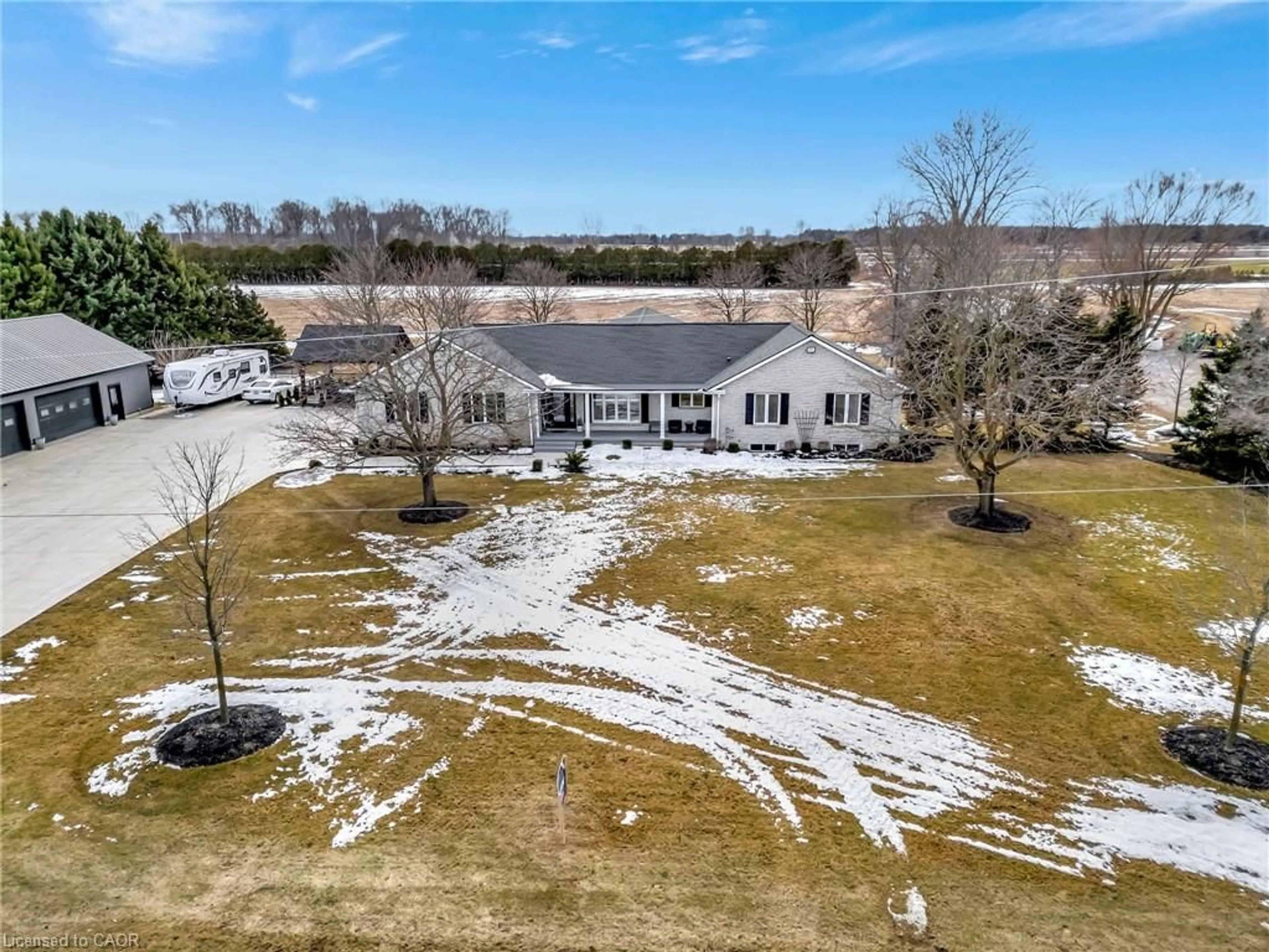 A pic from outside/outdoor area/front of a property/back of a property/a pic from drone, water/lake/river/ocean view for 195 Middleton Church Rd, Norfolk County Ontario N4B 2W5