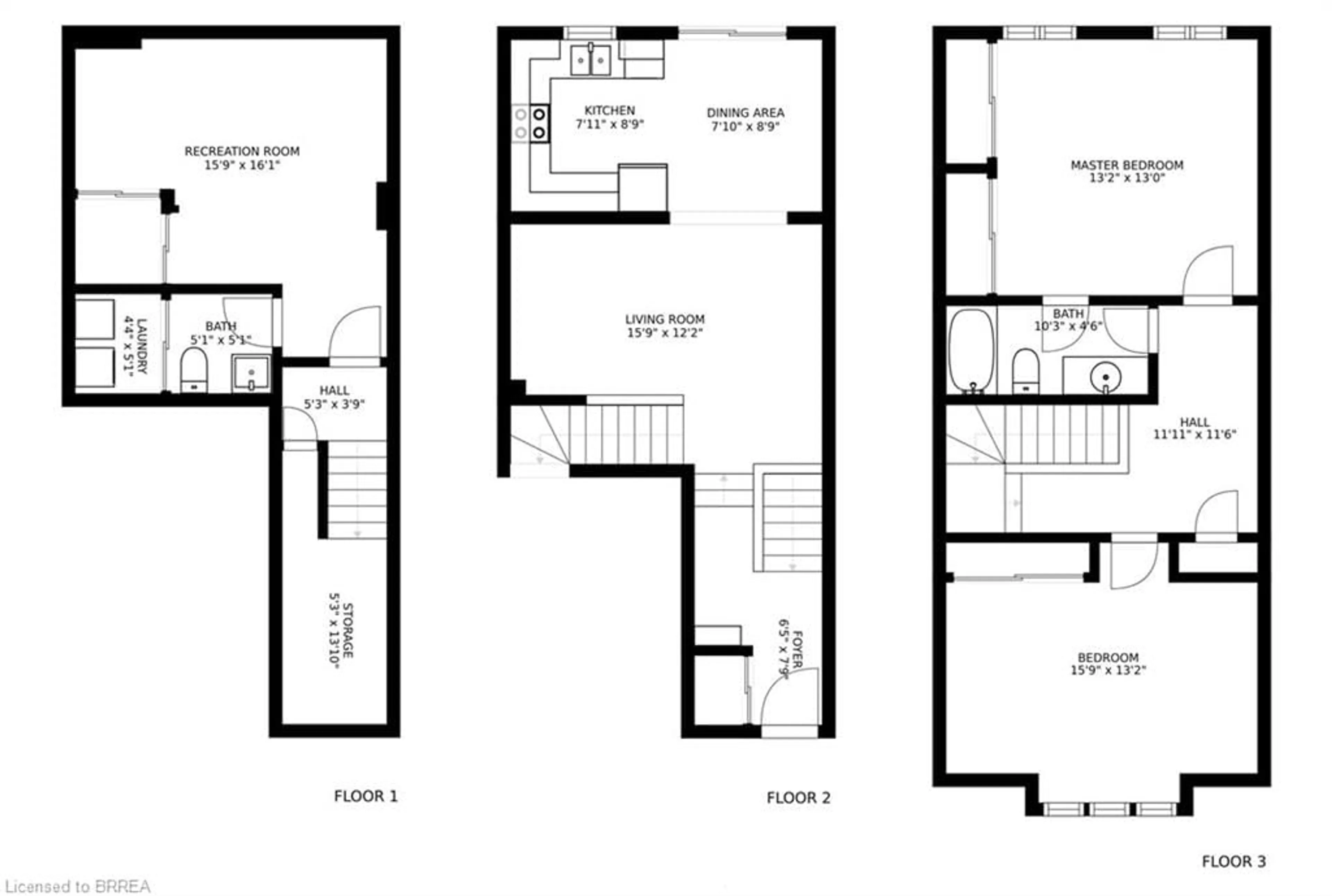 Floor plan for 1591 South Parade Crt #2, Mississauga Ontario L5M 6G1