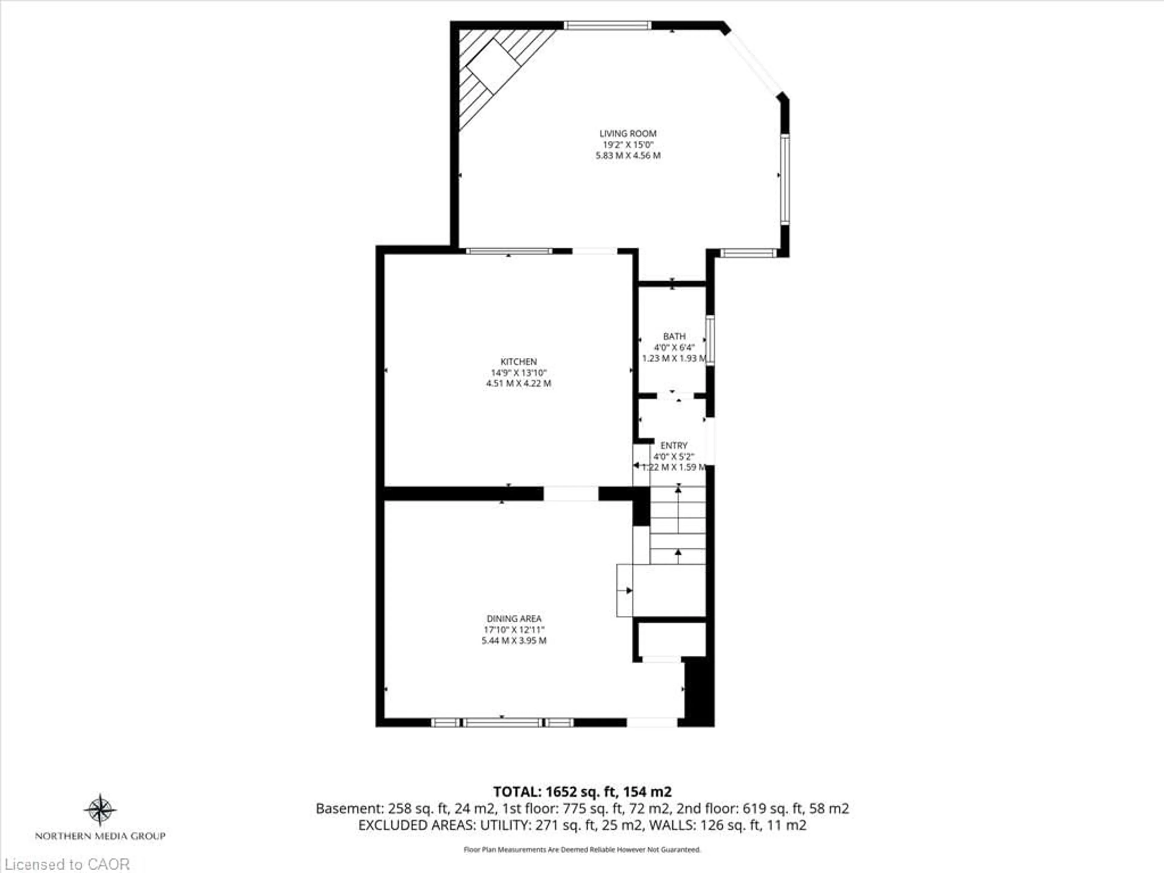 Floor plan for 18 Bentley Pl, Hamilton Ontario L9C 2R4