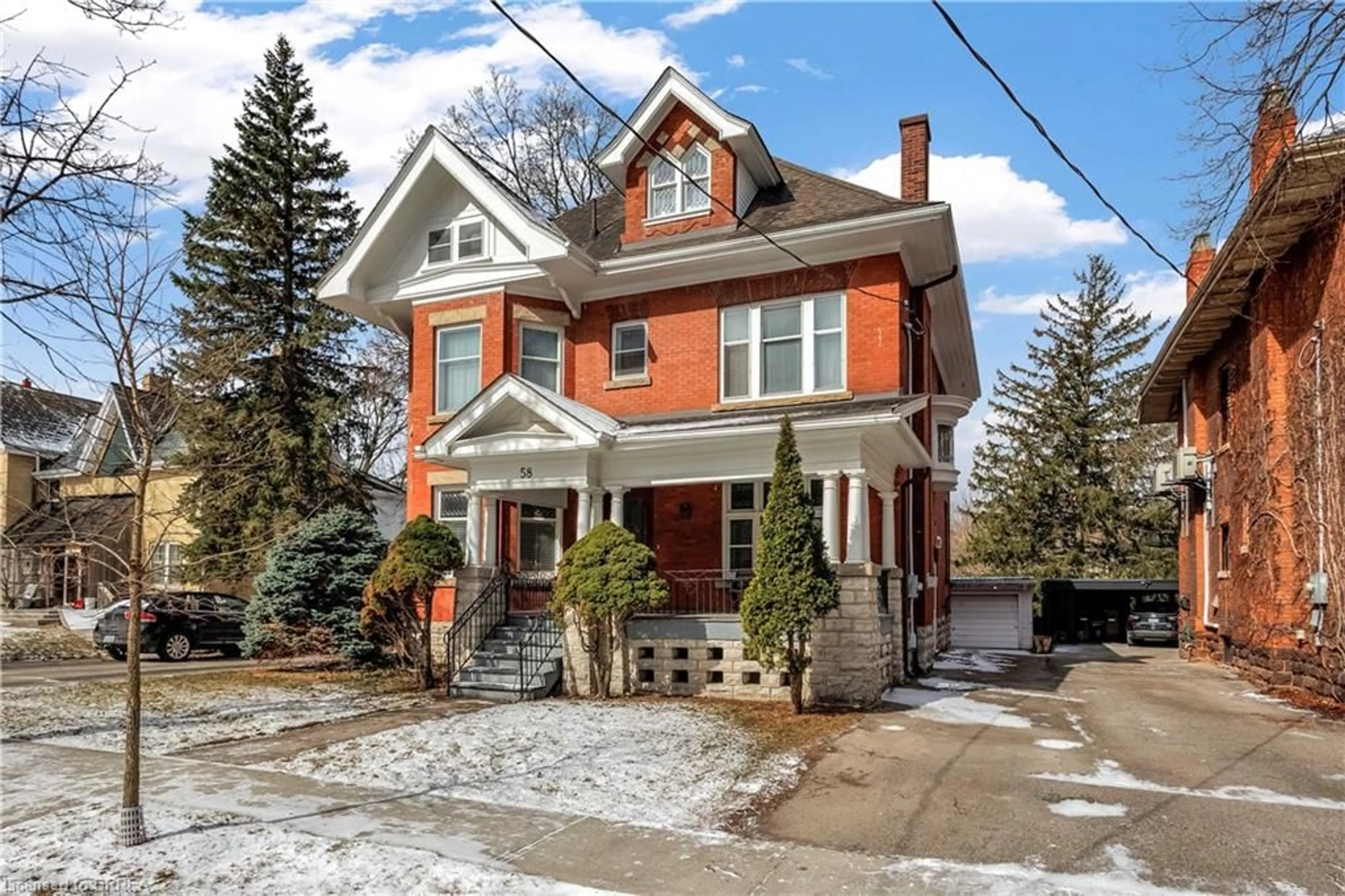 Home with brick exterior material, street for 58 Lorne Cres, Brantford Ontario N3T 4L7