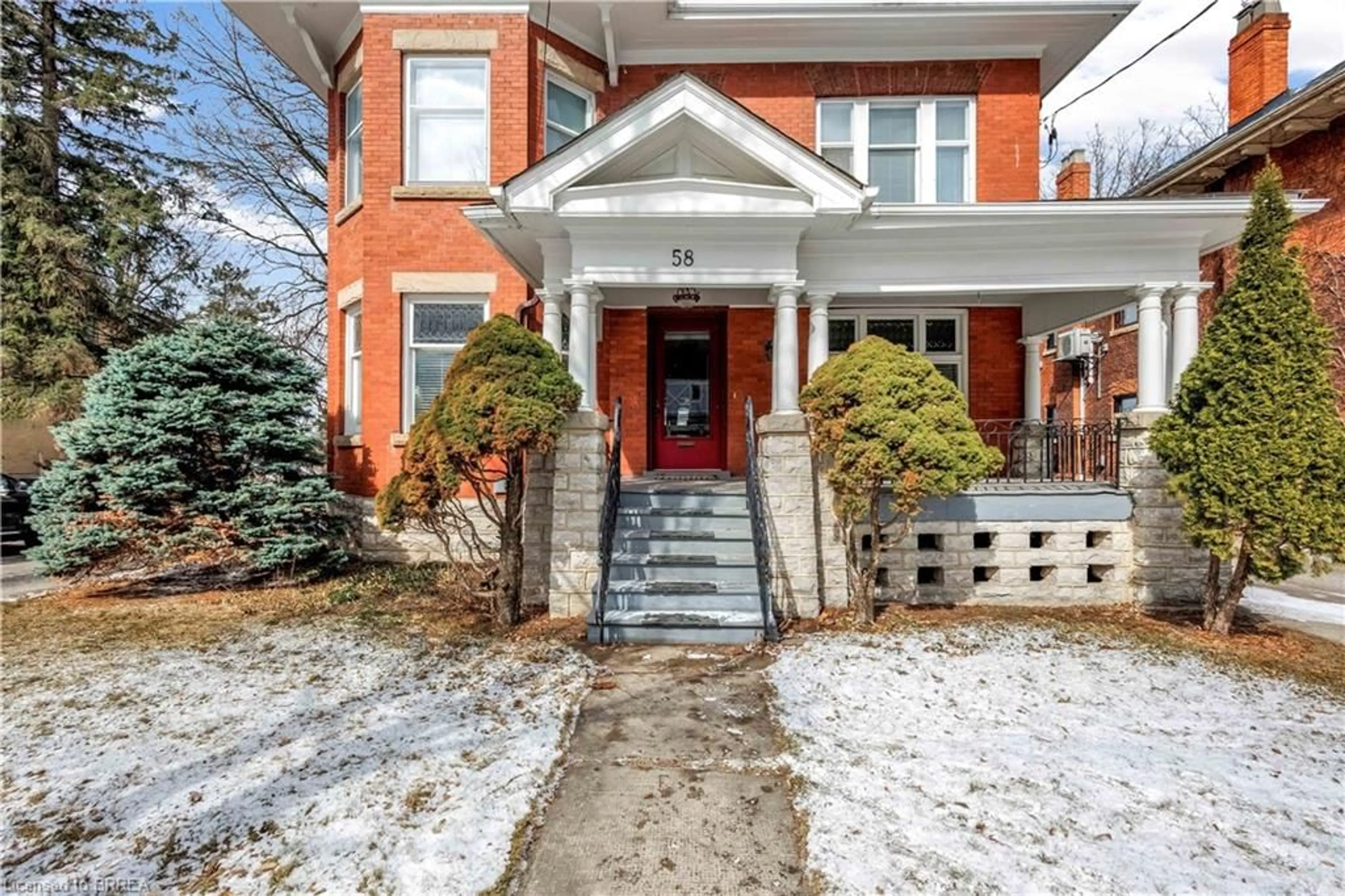 Home with brick exterior material, street for 58 Lorne Cres, Brantford Ontario N3T 4L7