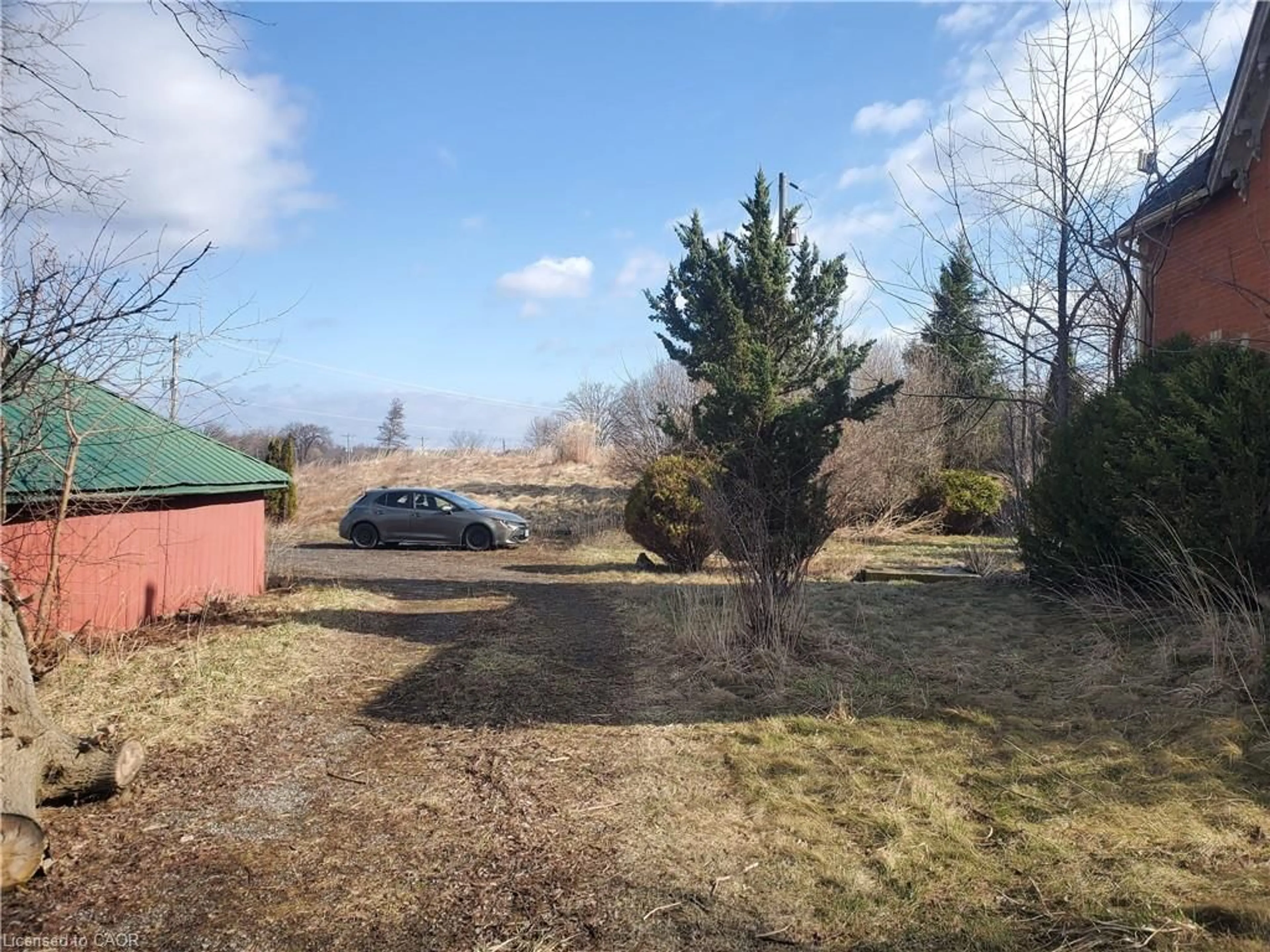 A pic from outside/outdoor area/front of a property/back of a property/a pic from drone, water/lake/river/ocean view for 492 #8 Hwy, Flamborough Ontario L9H 5E1