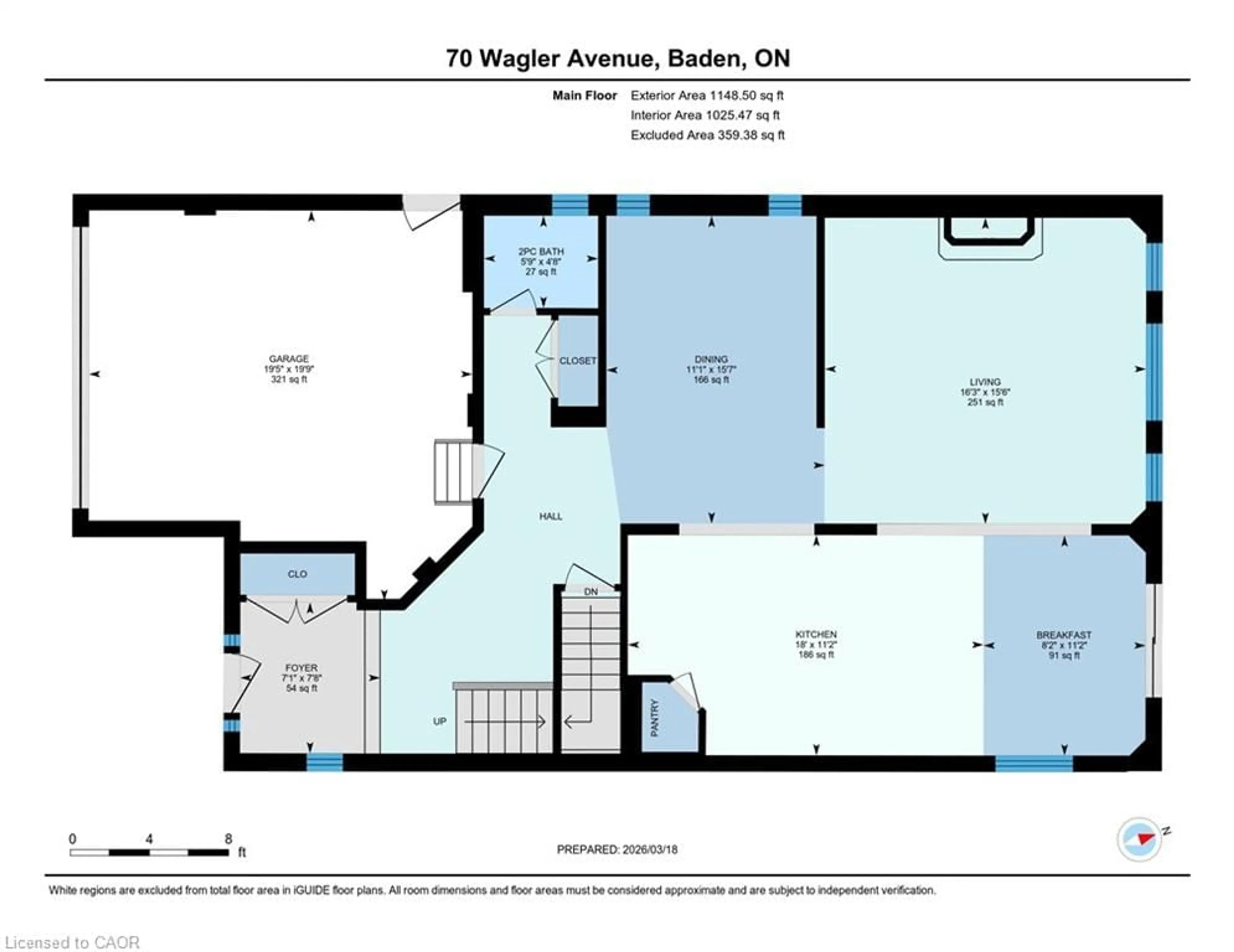 Floor plan for 70 Wagler Ave, Baden Ontario N3A 4K8