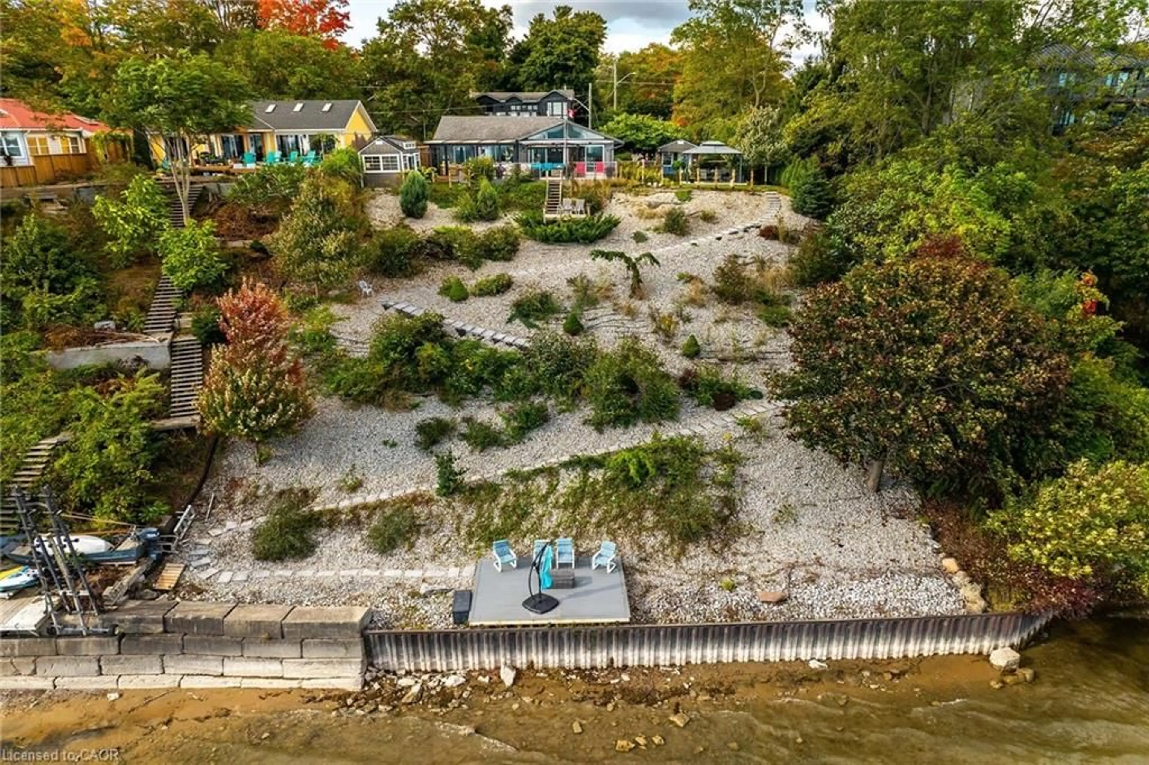 A pic from outside/outdoor area/front of a property/back of a property/a pic from drone, water/lake/river/ocean view for 2023 Maple Blvd, Port Dover Ontario N0A 1N2