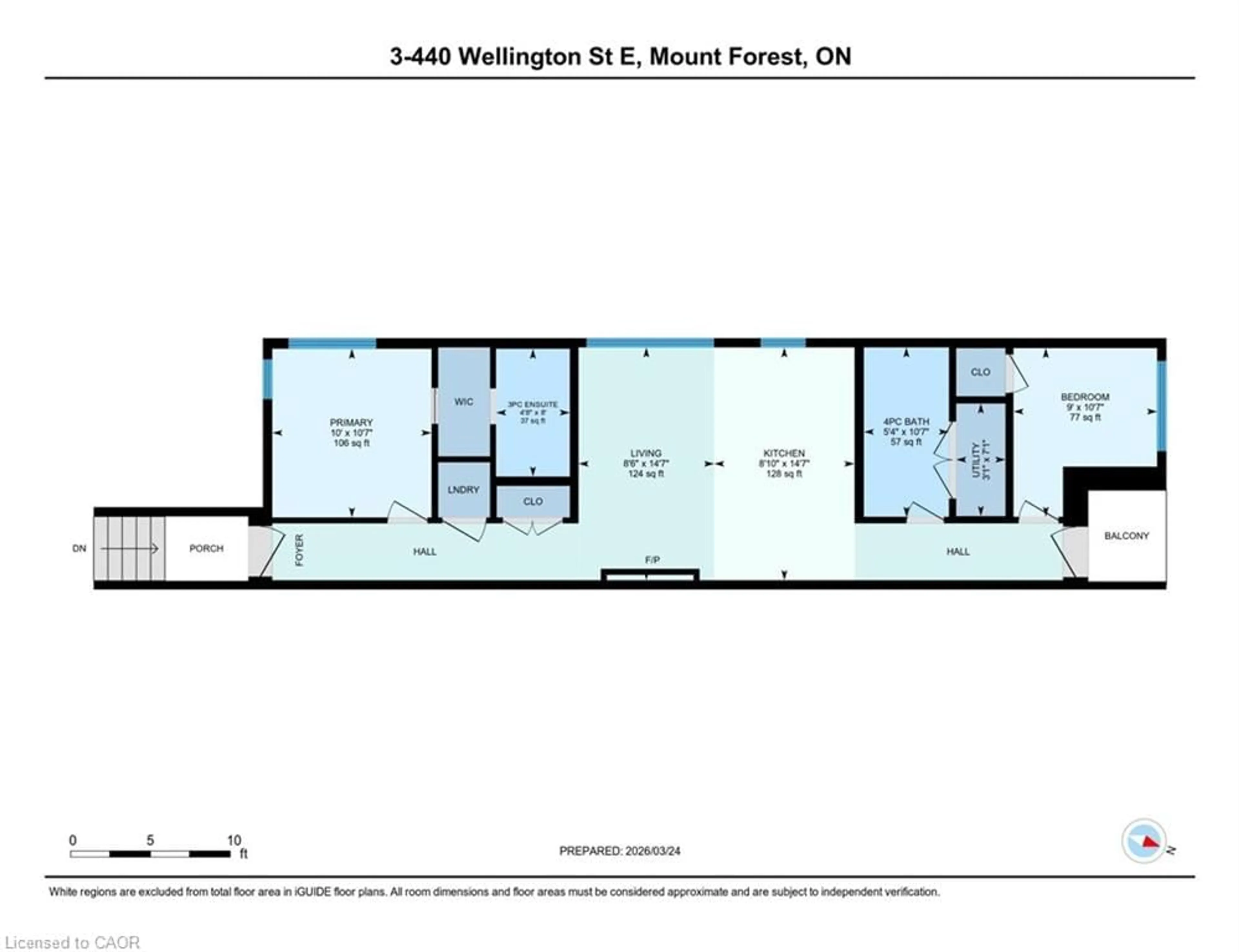 Floor plan for 440 Wellington St #3, Mount Forest Ontario N0G 2L2