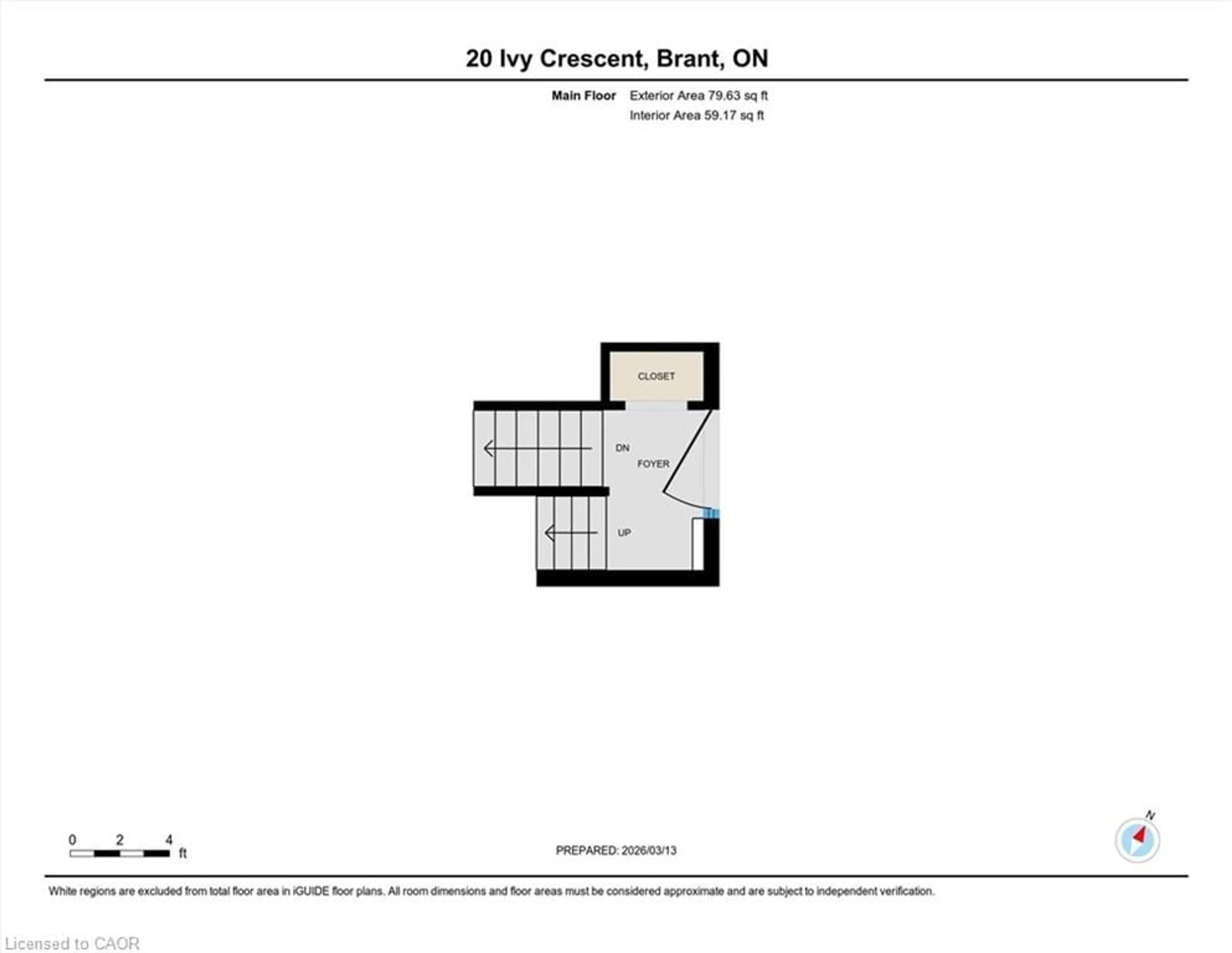 Floor plan for 20 Ivy Cres, Paris Ontario N3L 4A9