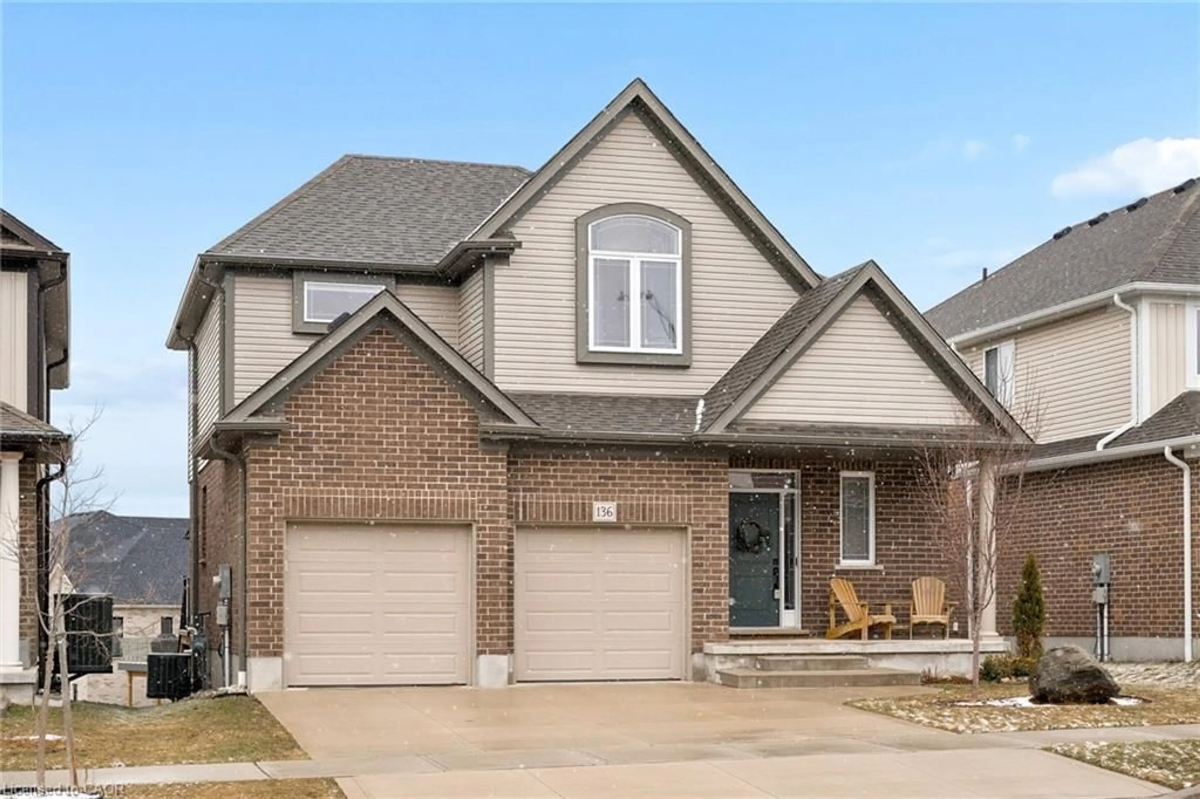 Home with brick exterior material, street for 136 Cinnamon Fern St, Waterloo Ontario N2V 0E9
