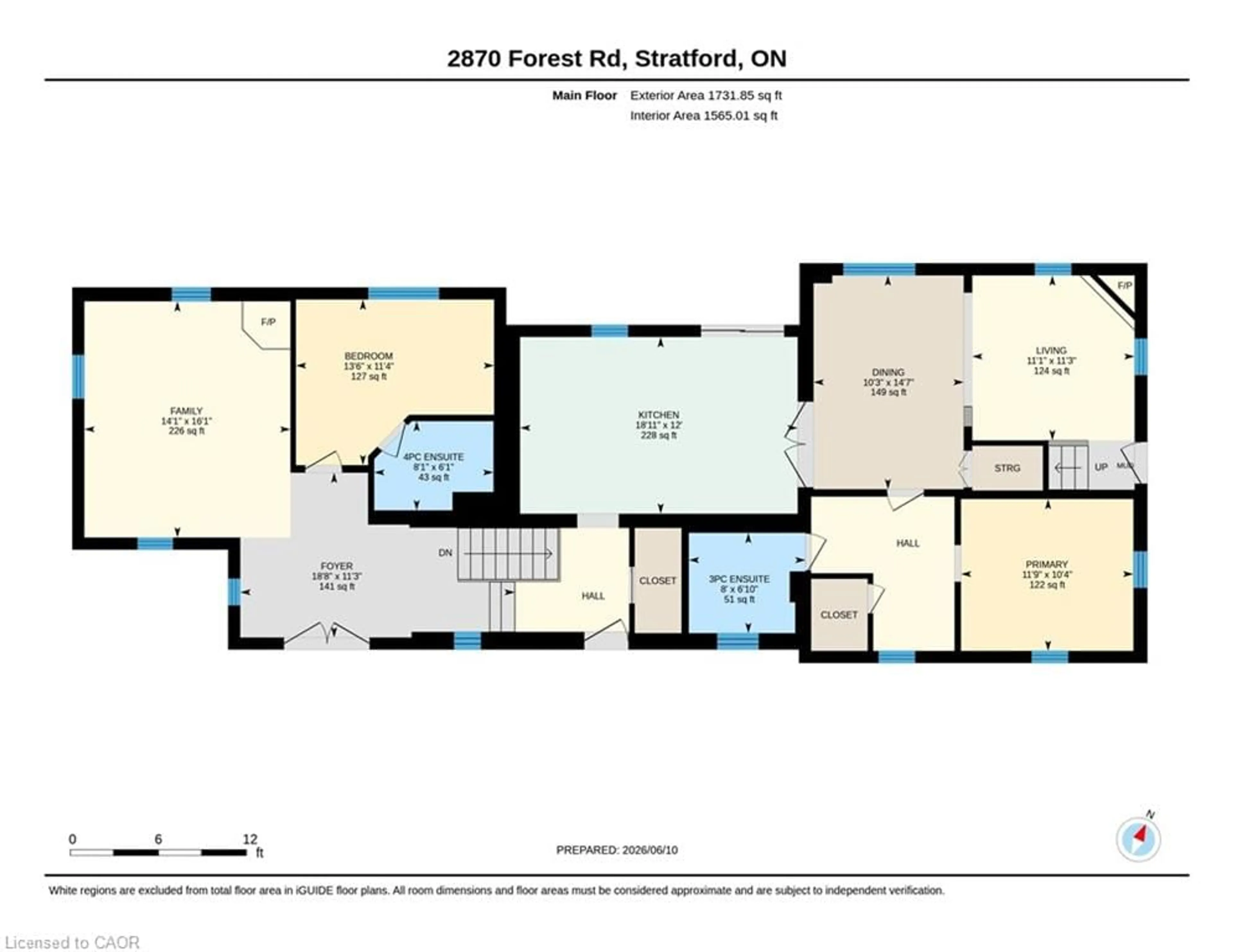 Floor plan for 2870 Forest Rd, Stratford Ontario N5A 6S5