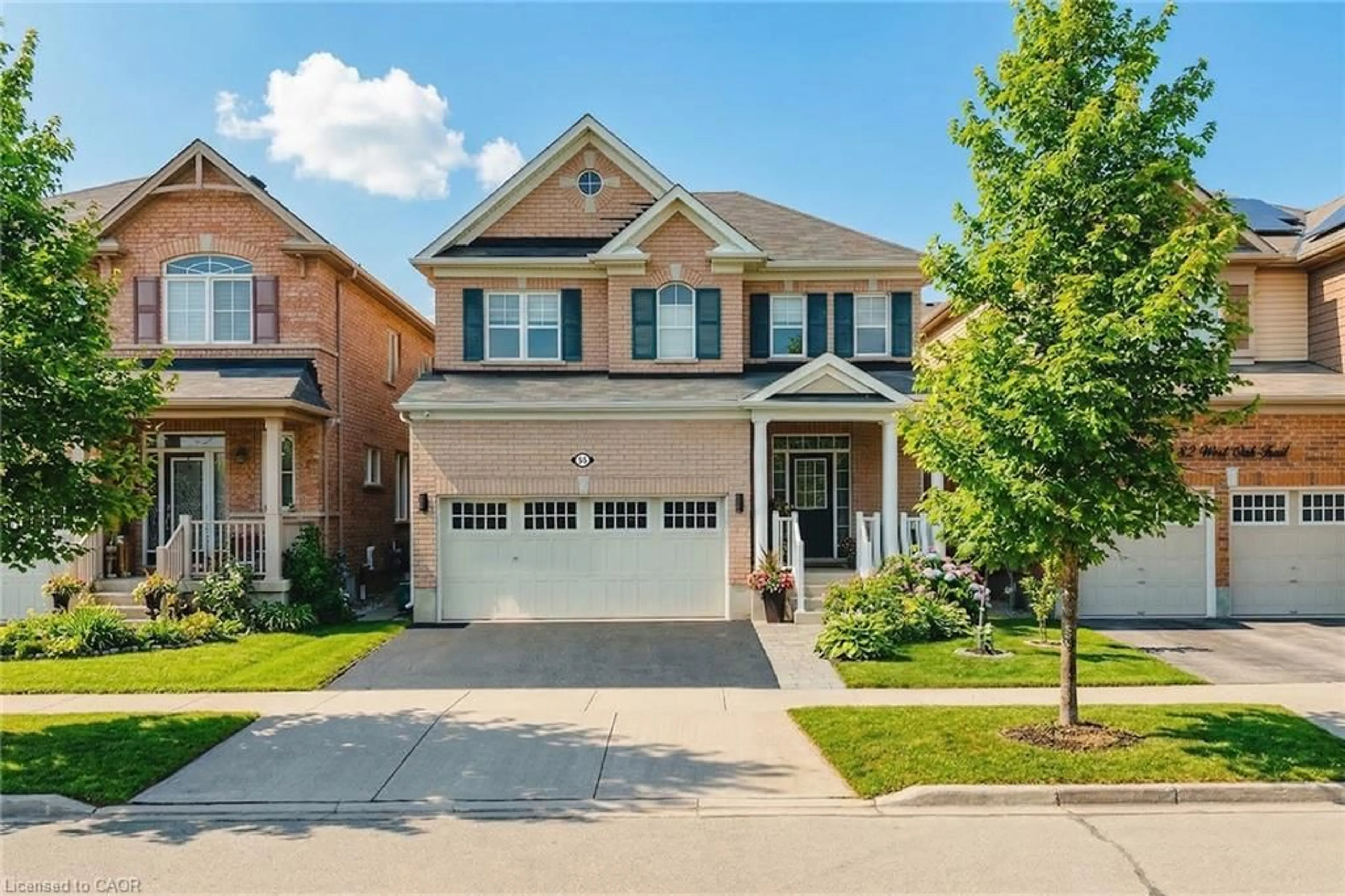 Home with brick exterior material, street for 55 West Oak Trail, Kitchener Ontario N2R 0L1