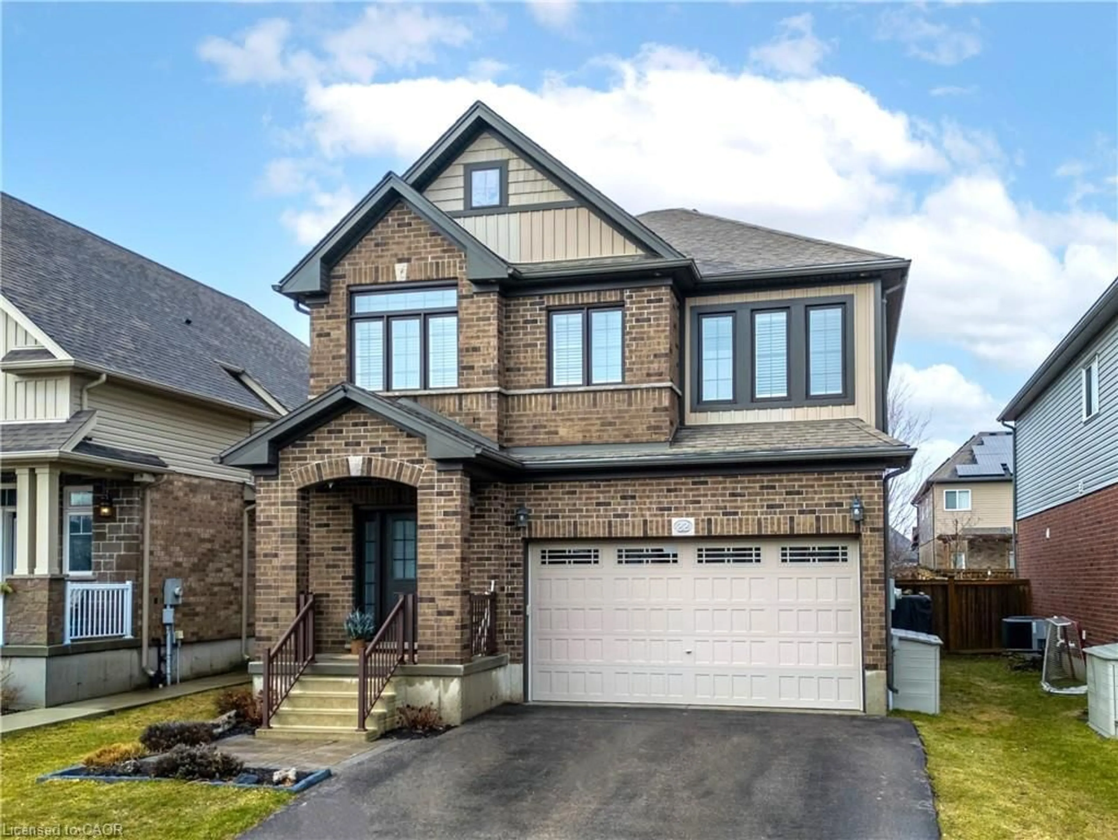 Home with brick exterior material, street for 22 Bettschen Lane, Baden Ontario N3A 0E1