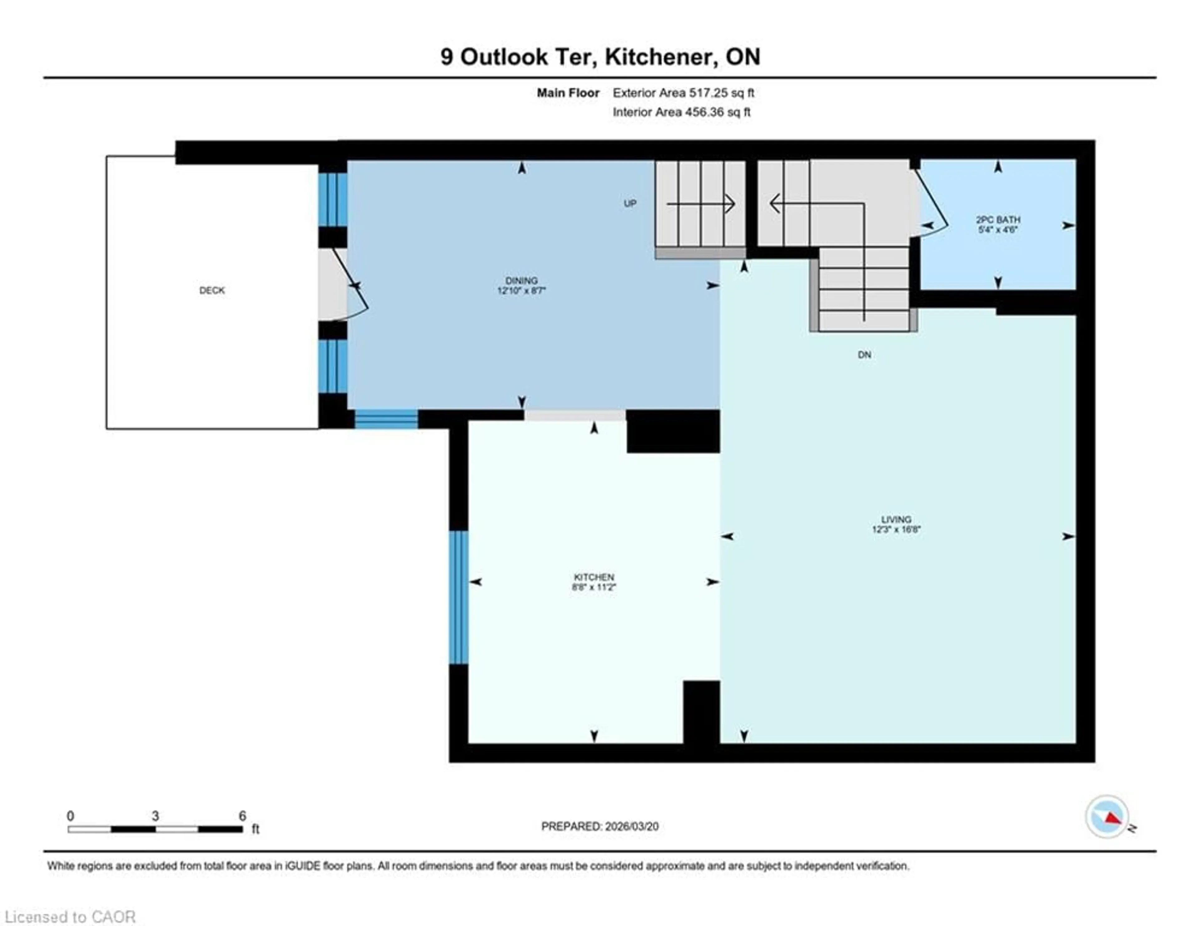 Floor plan for 9 Outlook Terr, Kitchener Ontario N2R 0K6