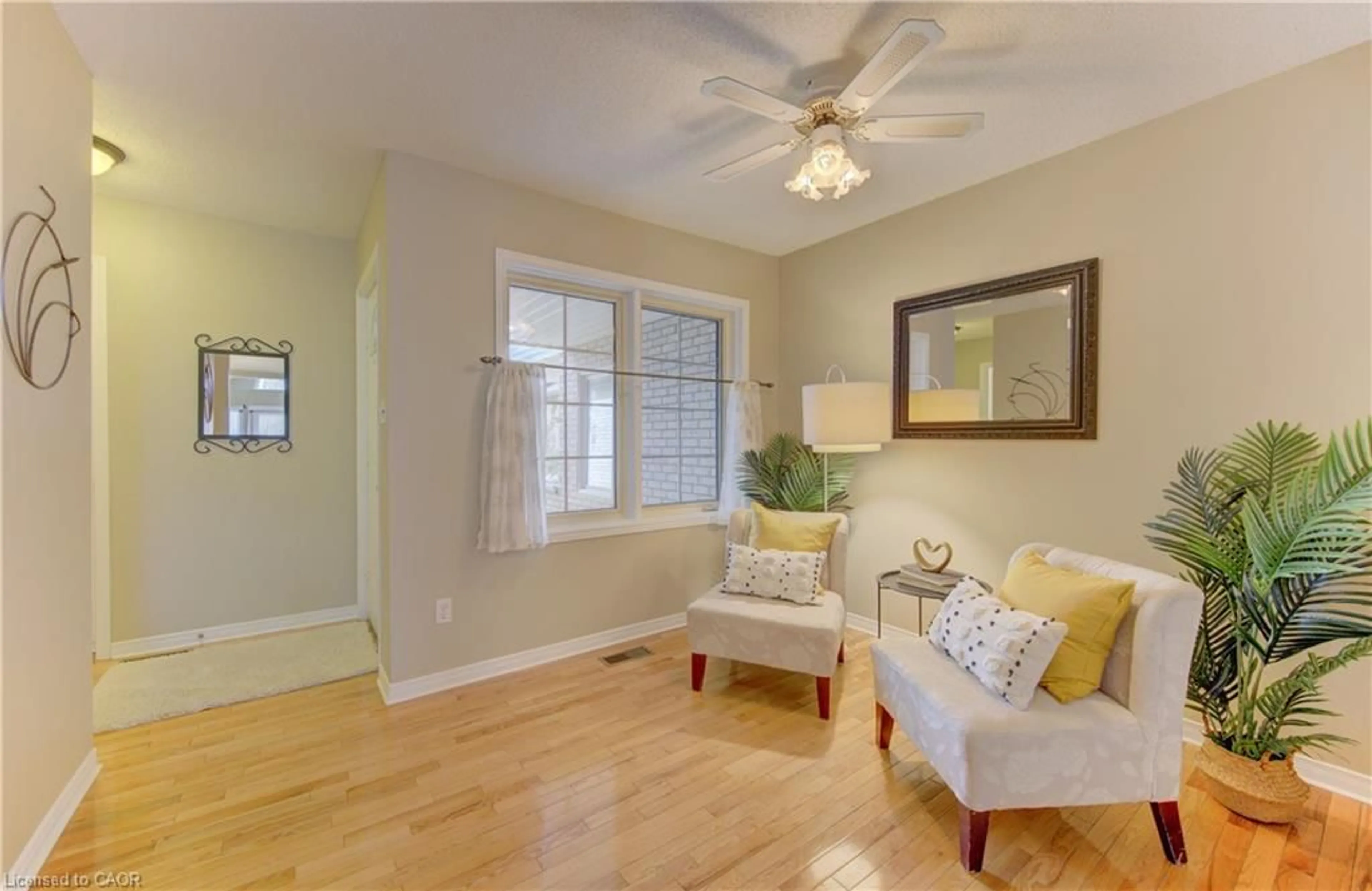 Living room with furniture, wood/laminate floor for 20 Forrest Ave #10, New Hamburg Ontario N3A 1Y2