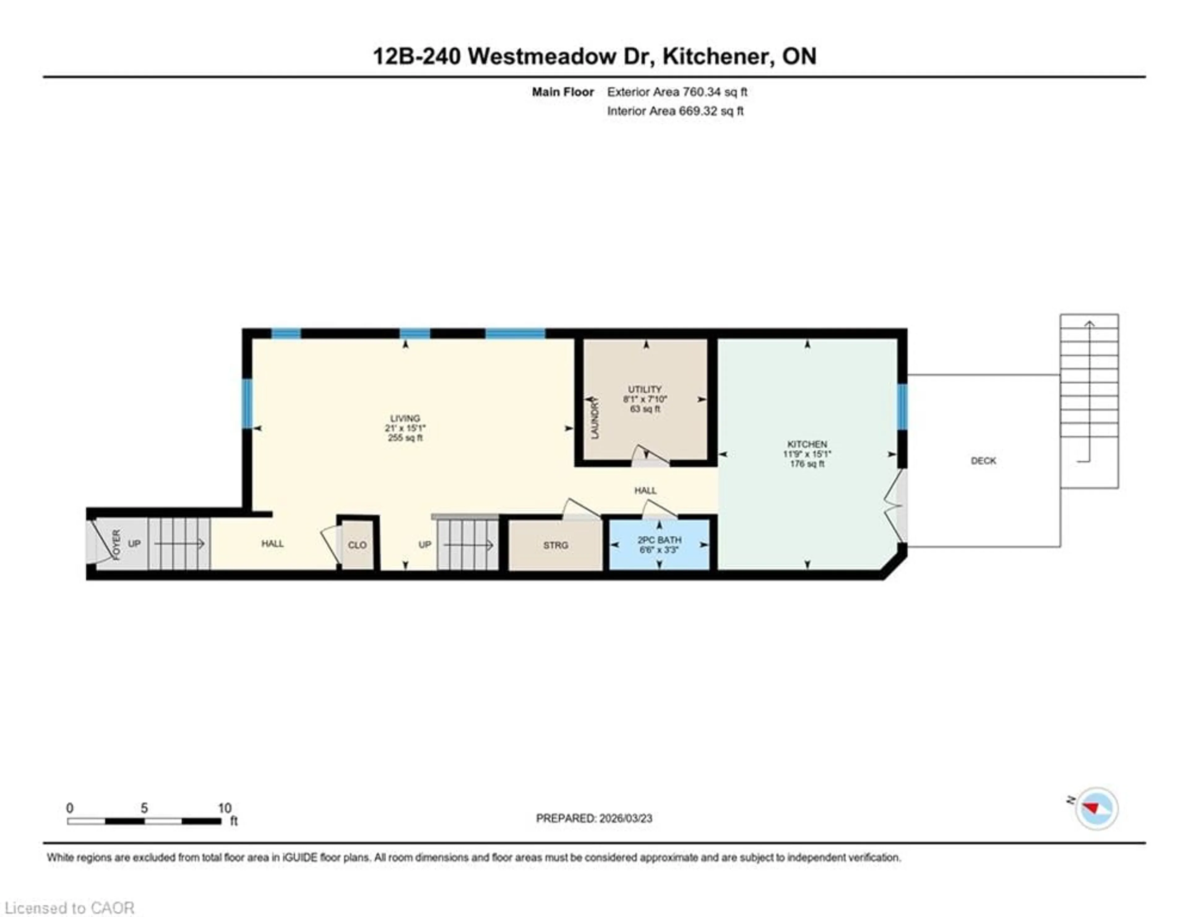 Floor plan for 240 Westmeadow Dr #12B, Kitchener Ontario N2N 0A1