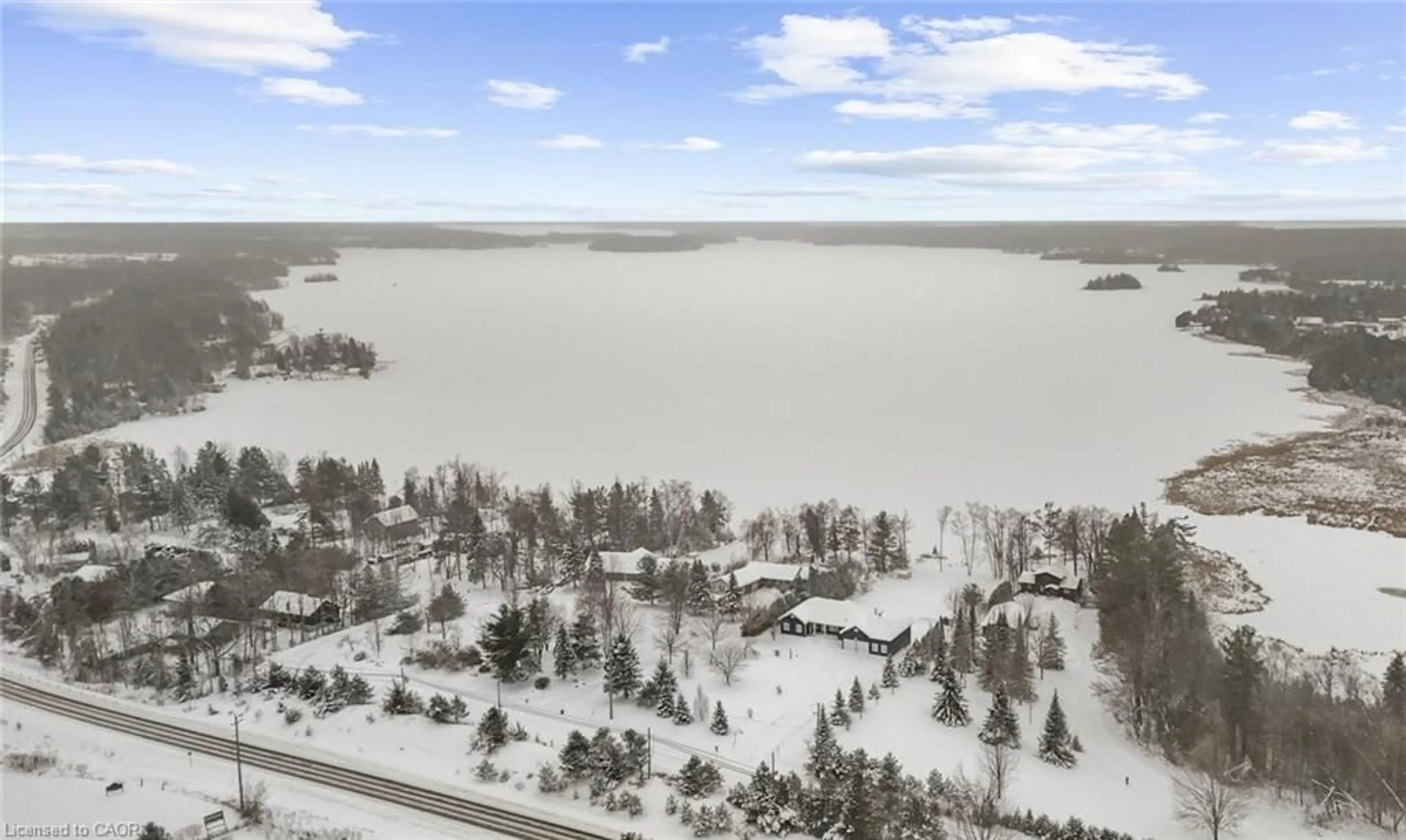 A pic from outside/outdoor area/front of a property/back of a property/a pic from drone, water/lake/river/ocean view for 2667 Mary Nichols Rd, Lakefield Ontario K0L 2H0