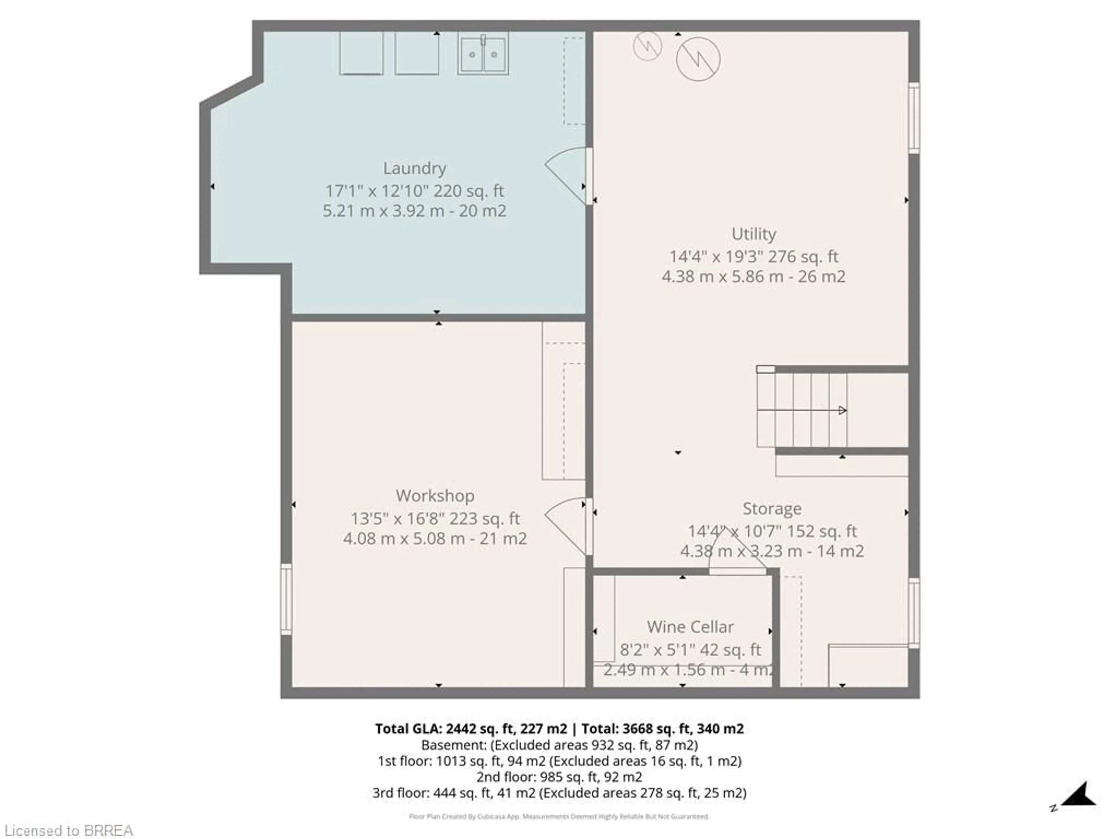 Floor plan for 52 Chestnut Ave, Brantford Ontario N3T 4C2