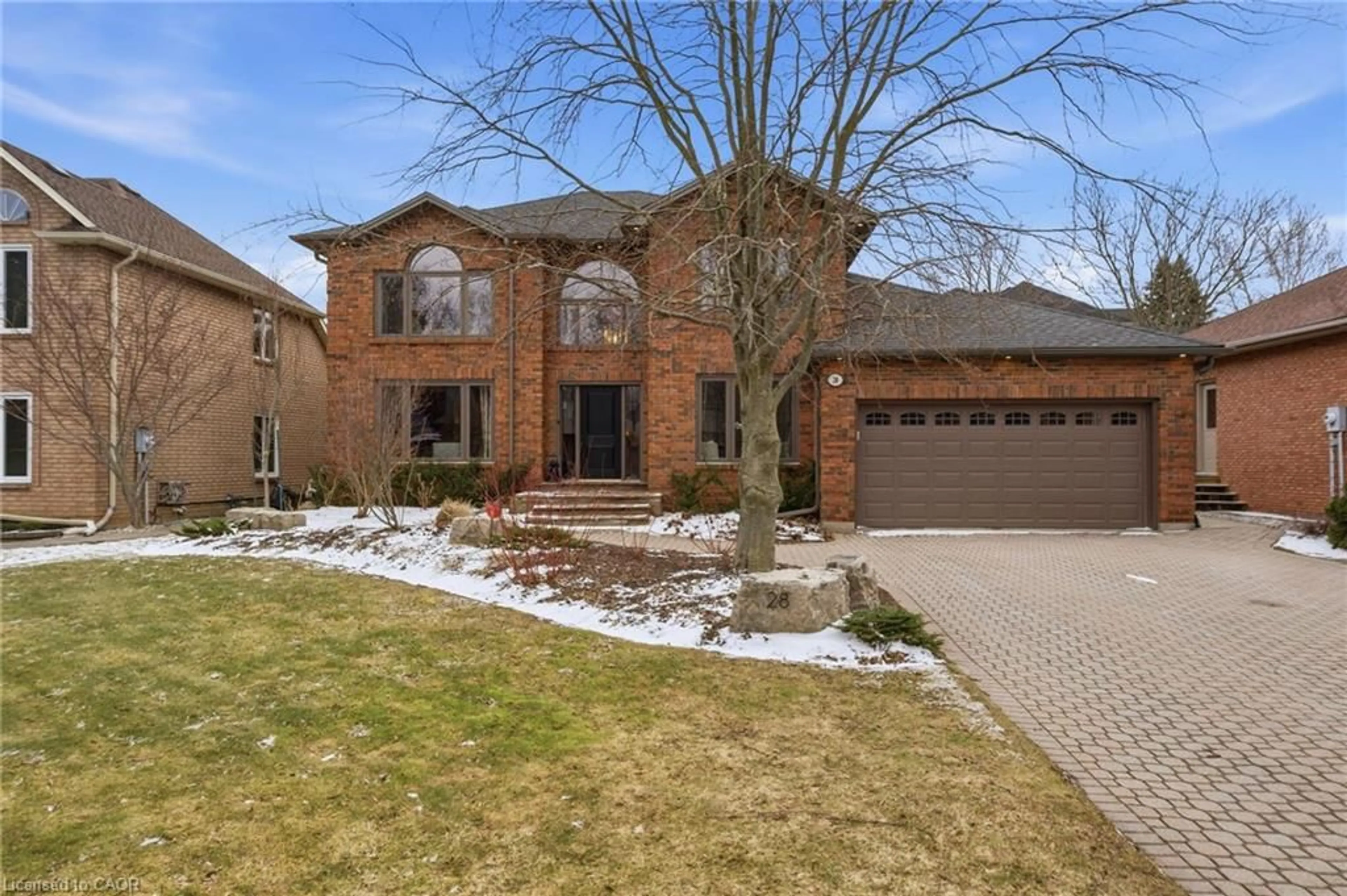 Home with brick exterior material, street for 28 Deerview Ave, Ancaster Ontario L9G 4R8