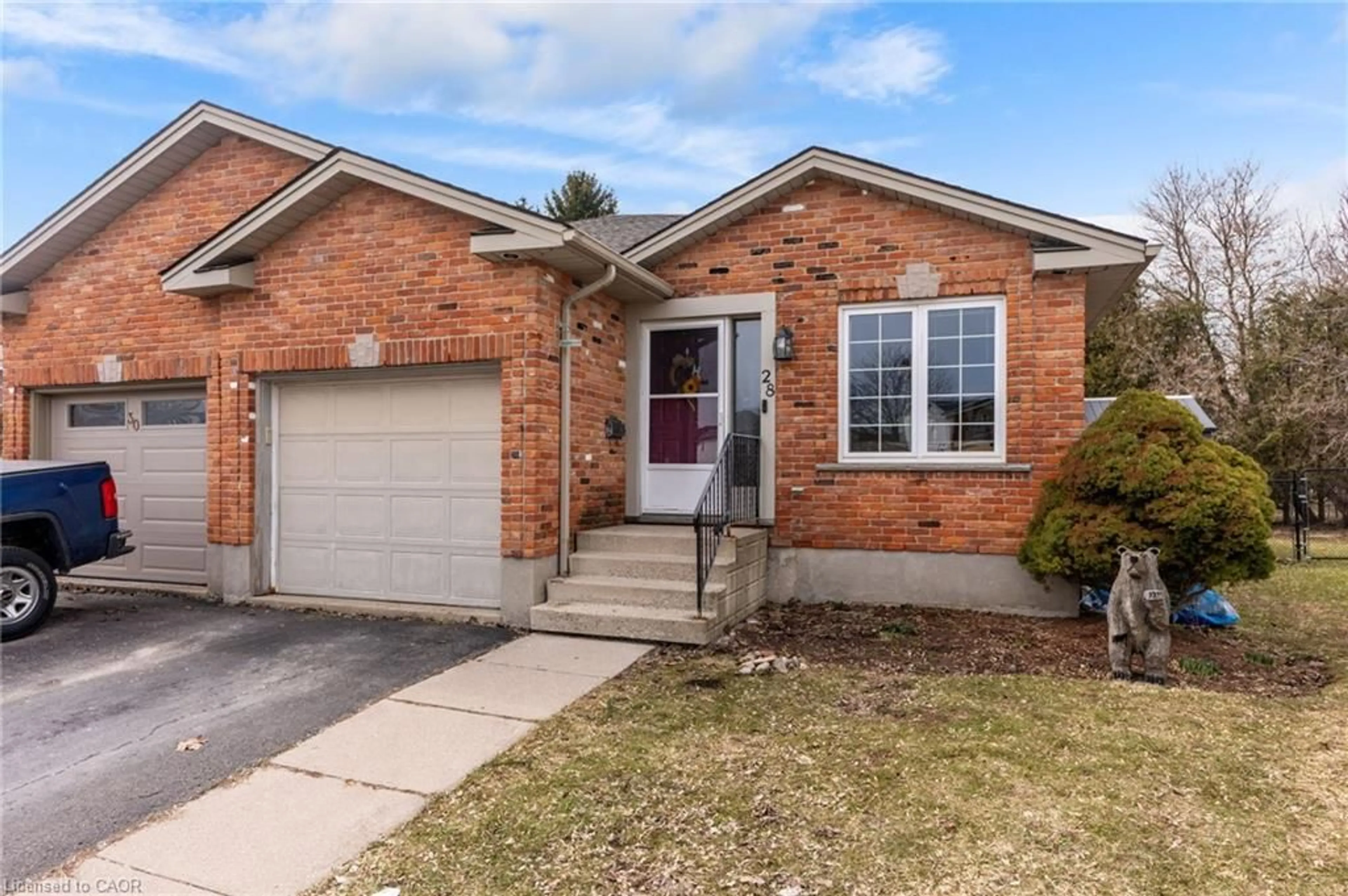 Home with brick exterior material, street for 28 Gemmell Crt, Stratford Ontario N5A 7W9