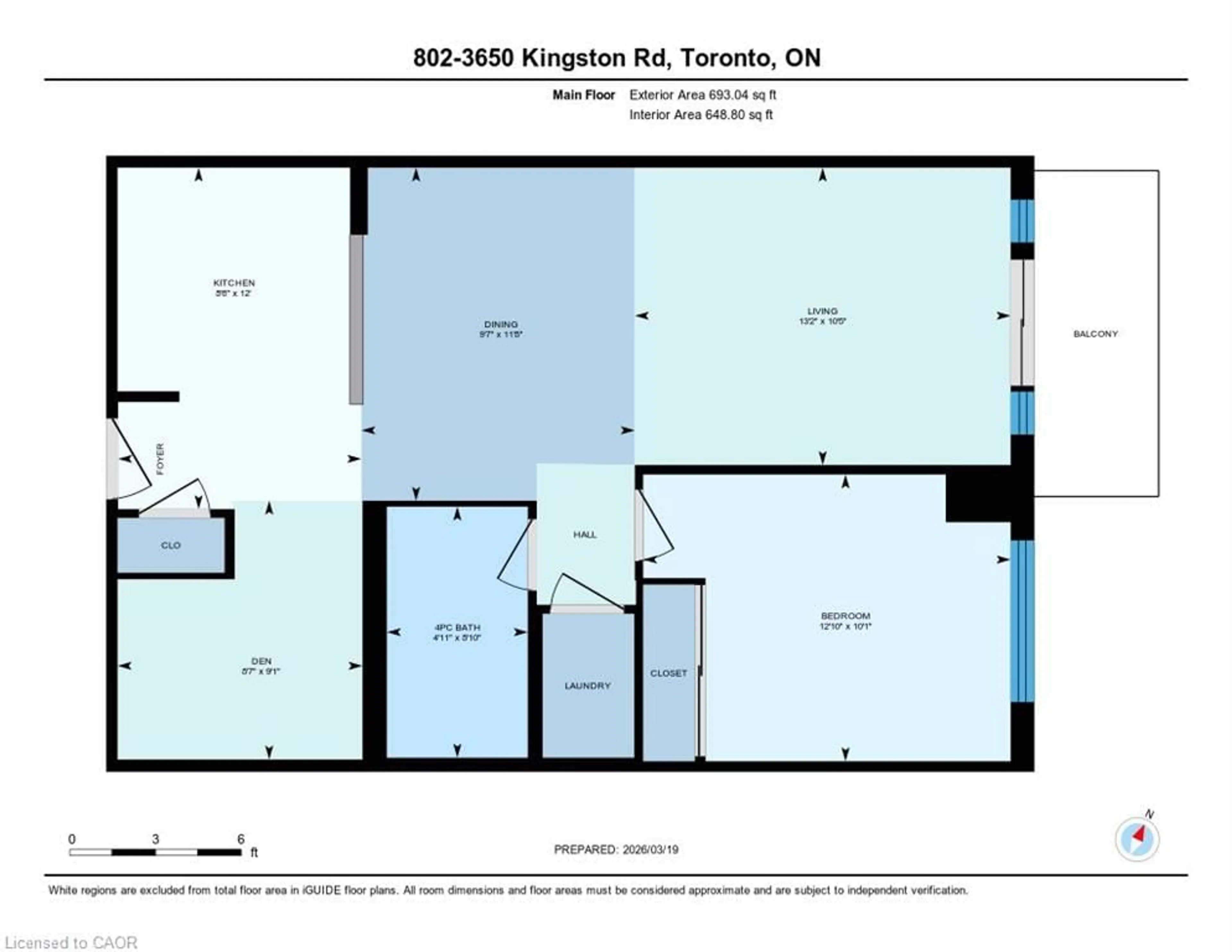 Floor plan for 3650 Kingston Rd, Toronto Ontario M1M 1R9