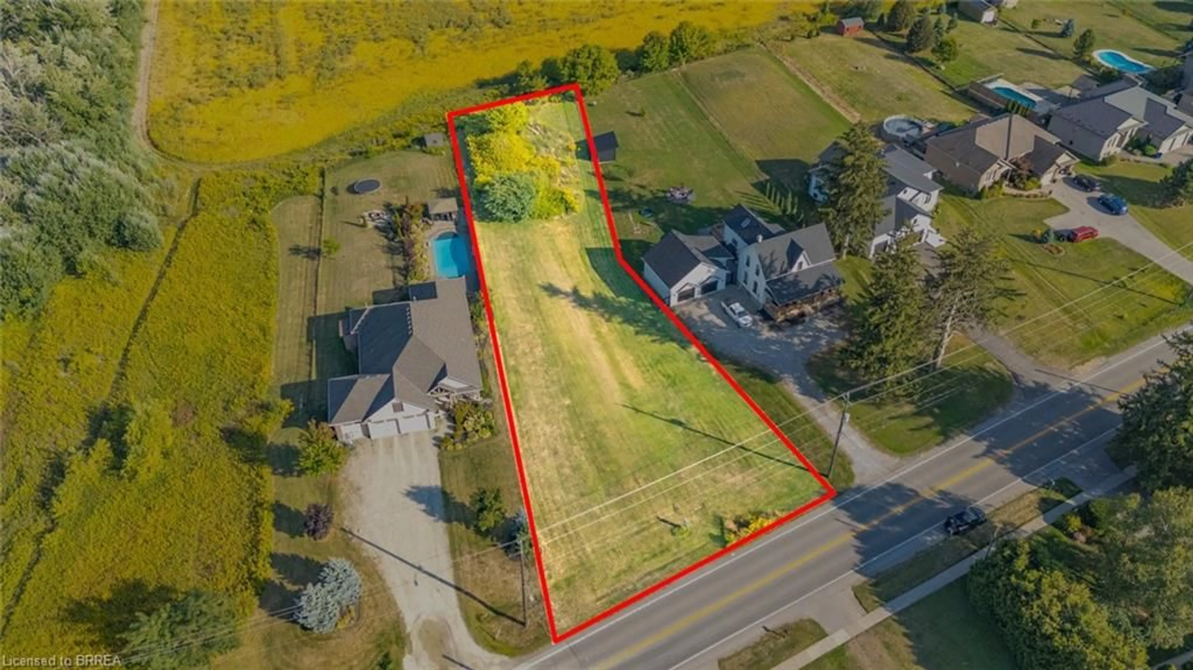 A pic from outside/outdoor area/front of a property/back of a property/a pic from drone, street for PT LT 8 Mount Pleasant Rd, Mount Pleasant Ontario N0E 1K0