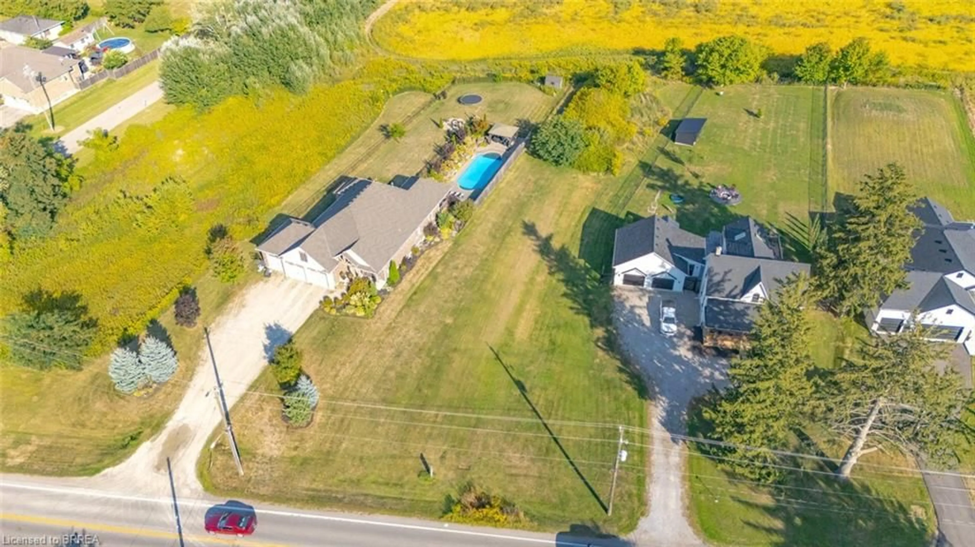 A pic from outside/outdoor area/front of a property/back of a property/a pic from drone, street for PT LT 8 Mount Pleasant Rd, Mount Pleasant Ontario N0E 1K0