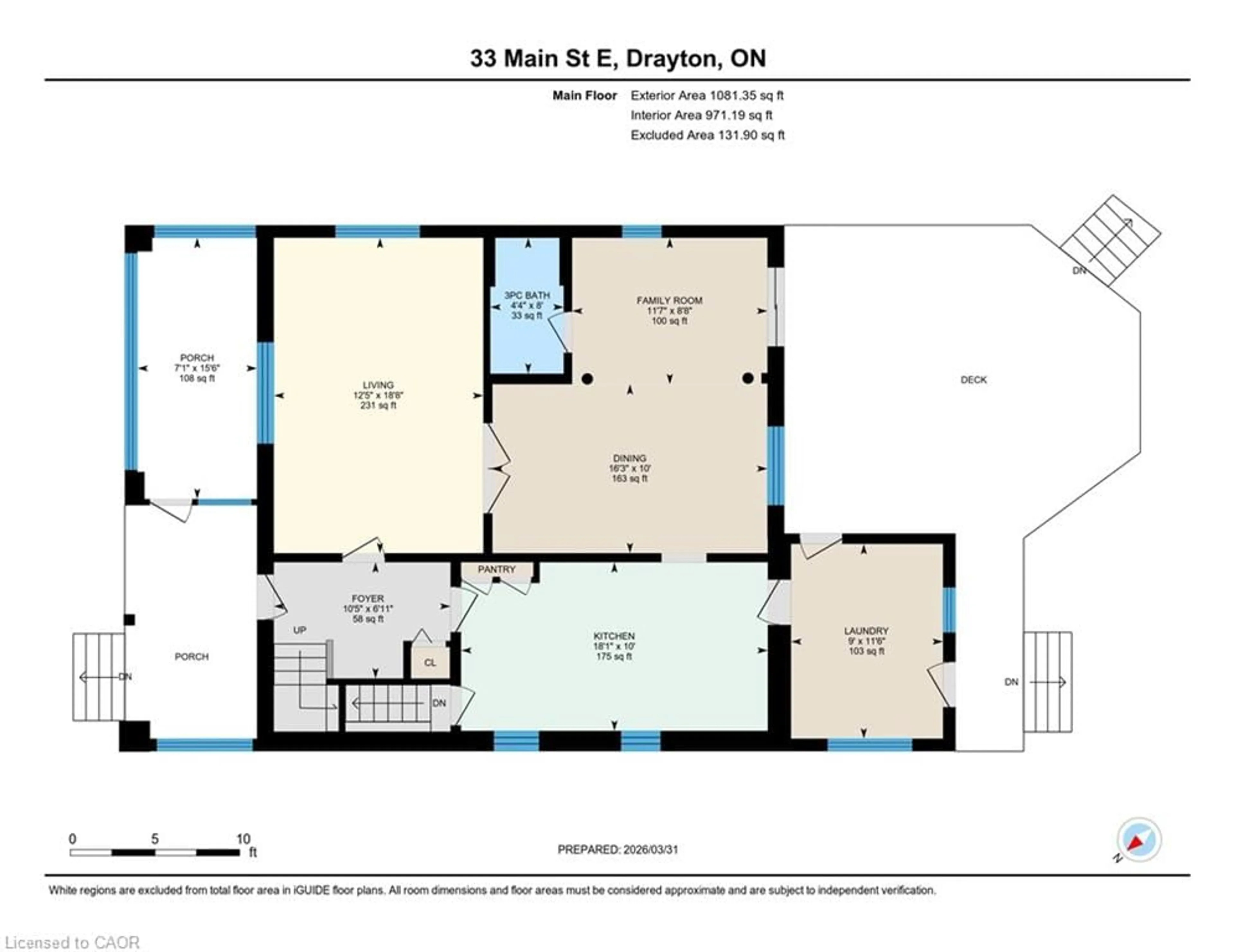 Floor plan for 33 Main St, Drayton Ontario N0G 1P0