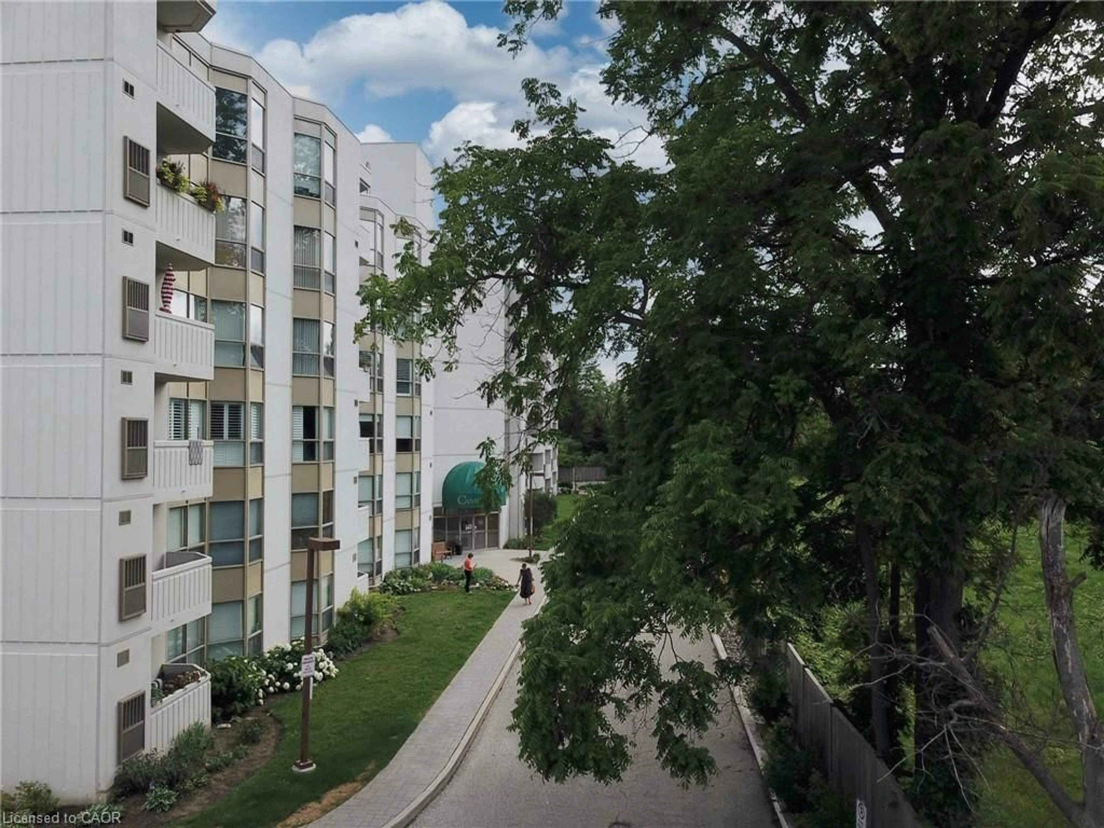 Balcony in the apartment, city buildings view from balcony for 3267 King St #505, Kitchener Ontario N2A 4A4