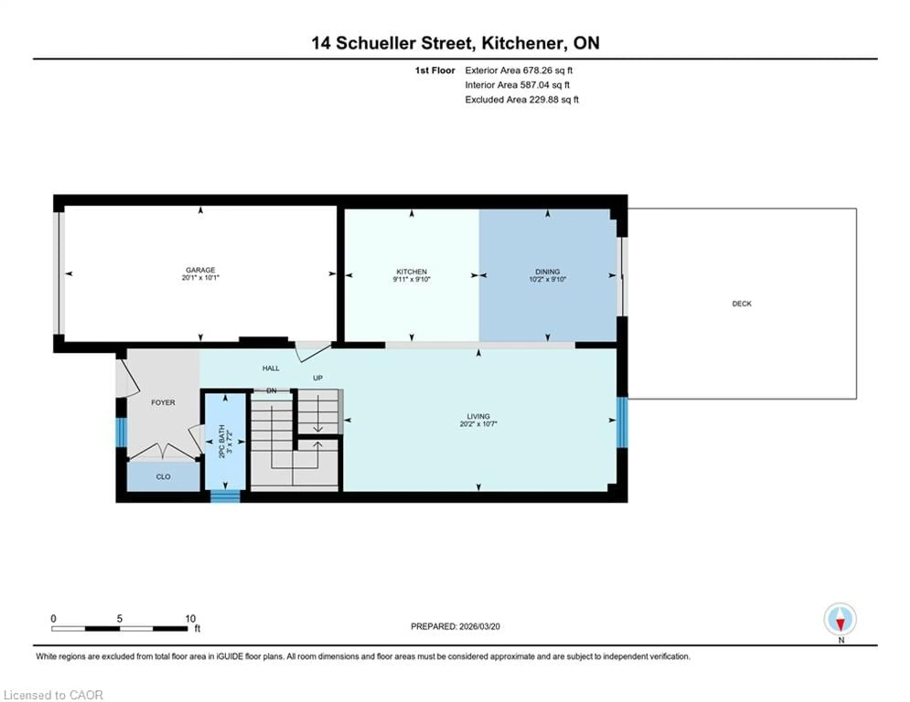 Floor plan for 14 Schueller St, Kitchener Ontario N2K 3W1