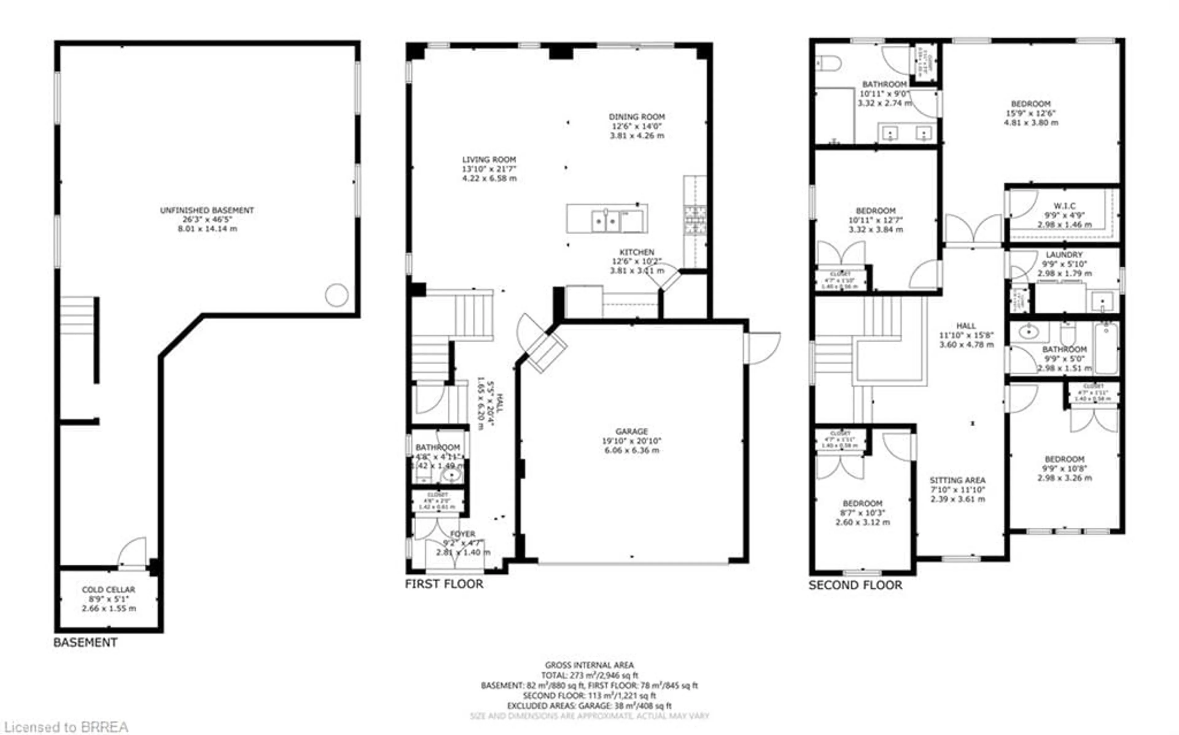 Floor plan for 20 Yarington Dr, Brantford Ontario N3T 0G2