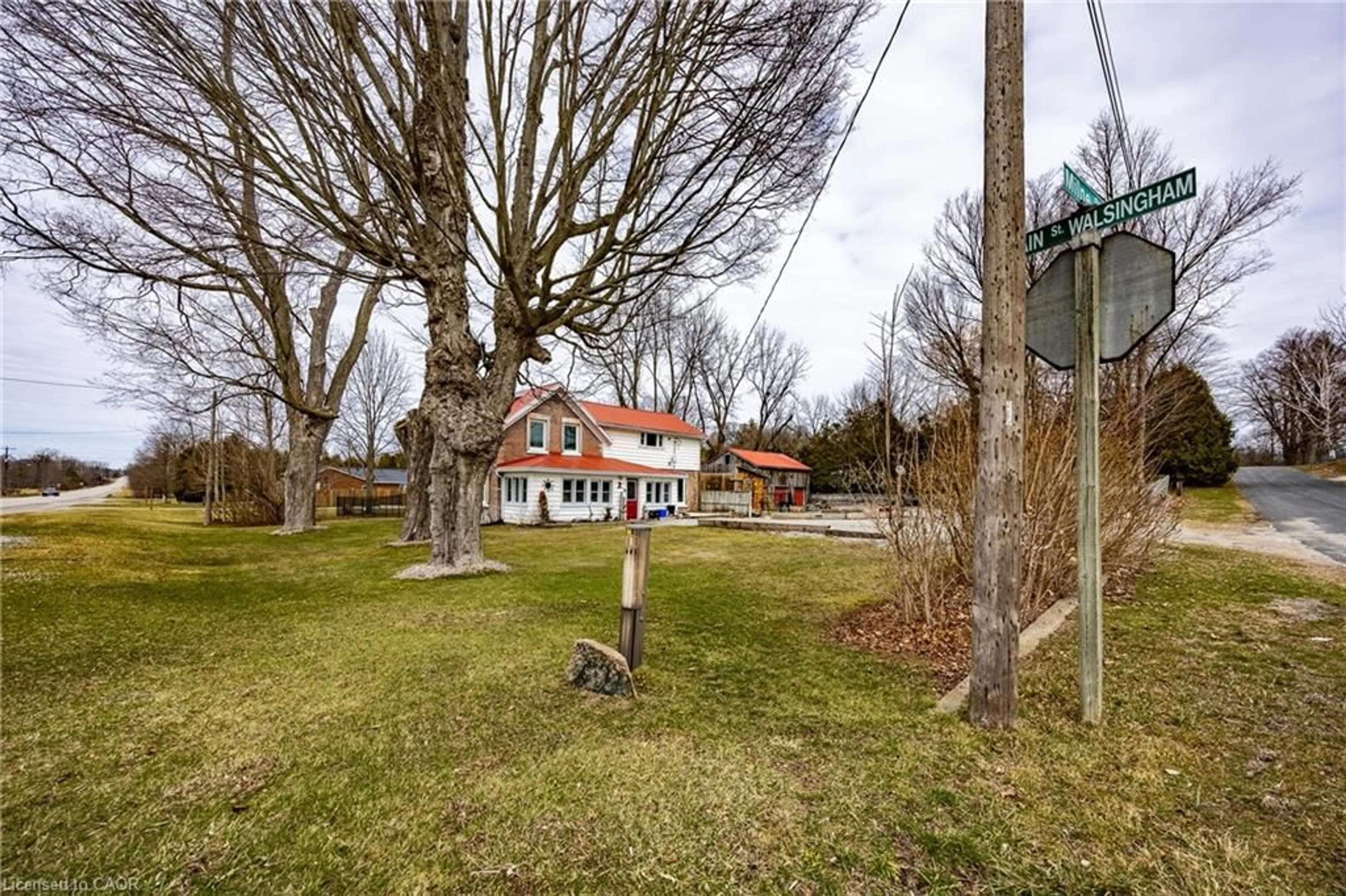 A pic from outside/outdoor area/front of a property/back of a property/a pic from drone, street for 2 Milne St, Walsingham Ontario N0E 1X0