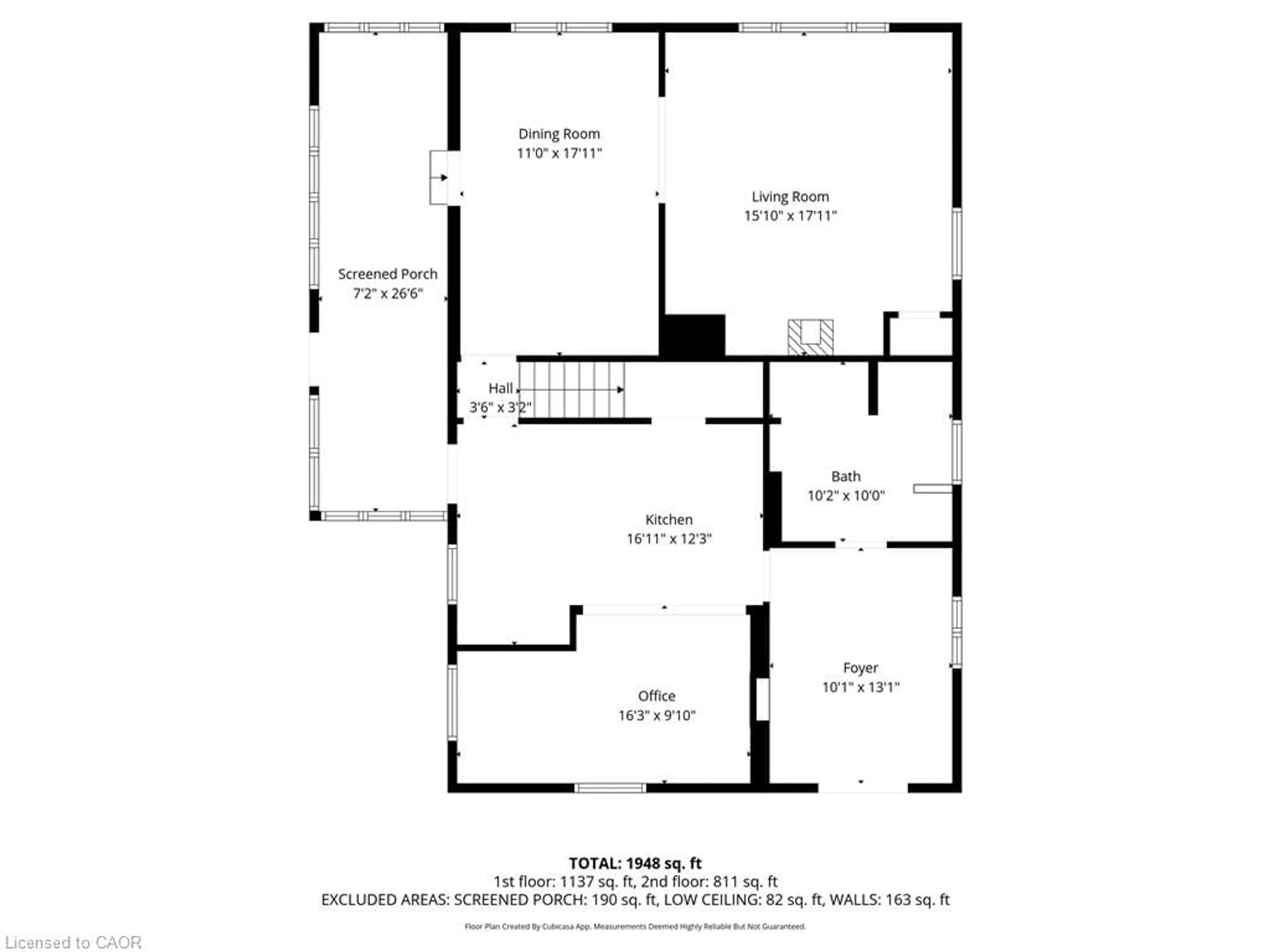 Floor plan for 2 Milne St, Walsingham Ontario N0E 1X0