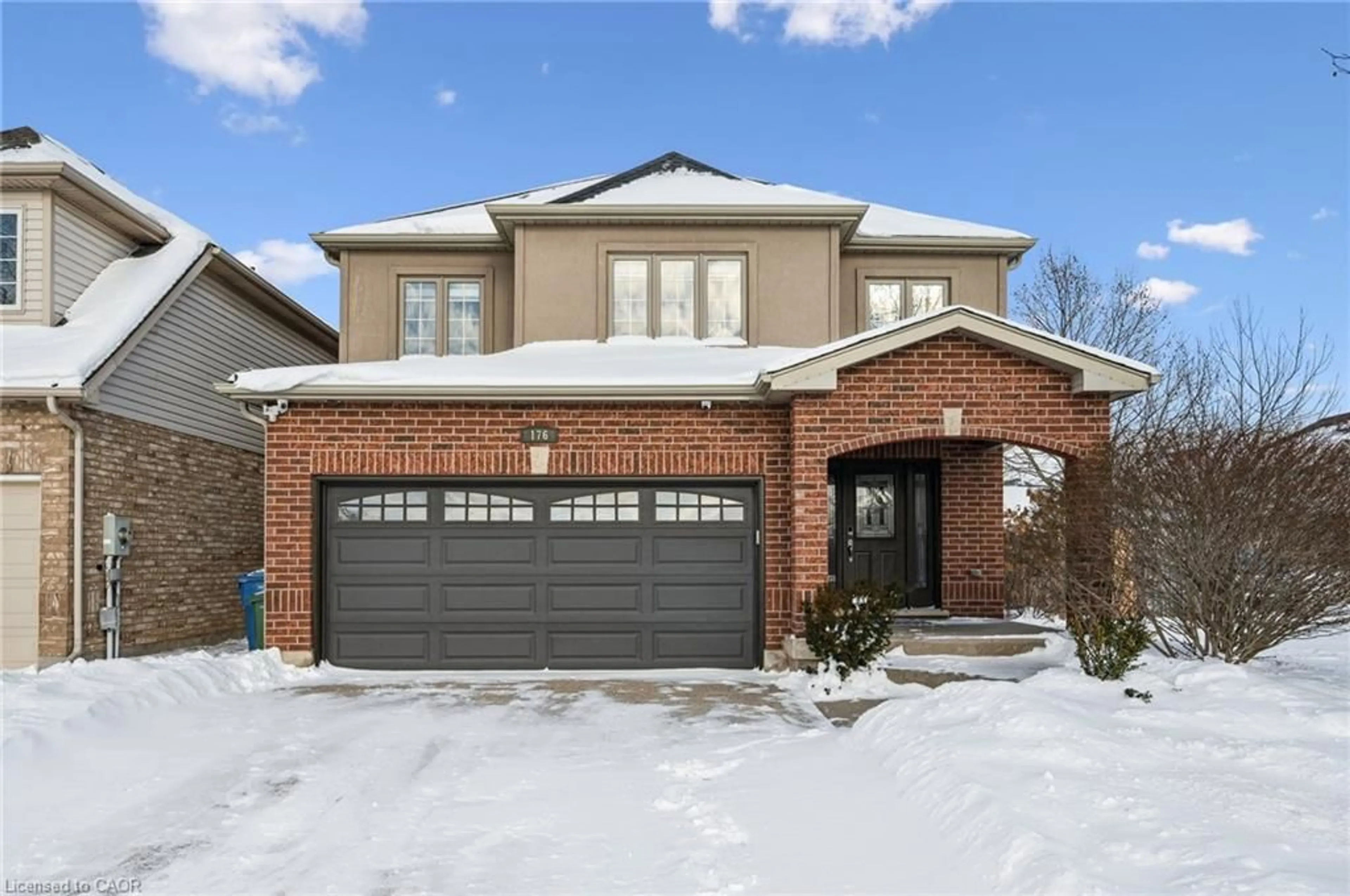 Home with brick exterior material, street for 176 Colonial Dr, Guelph Ontario N1L 1T7