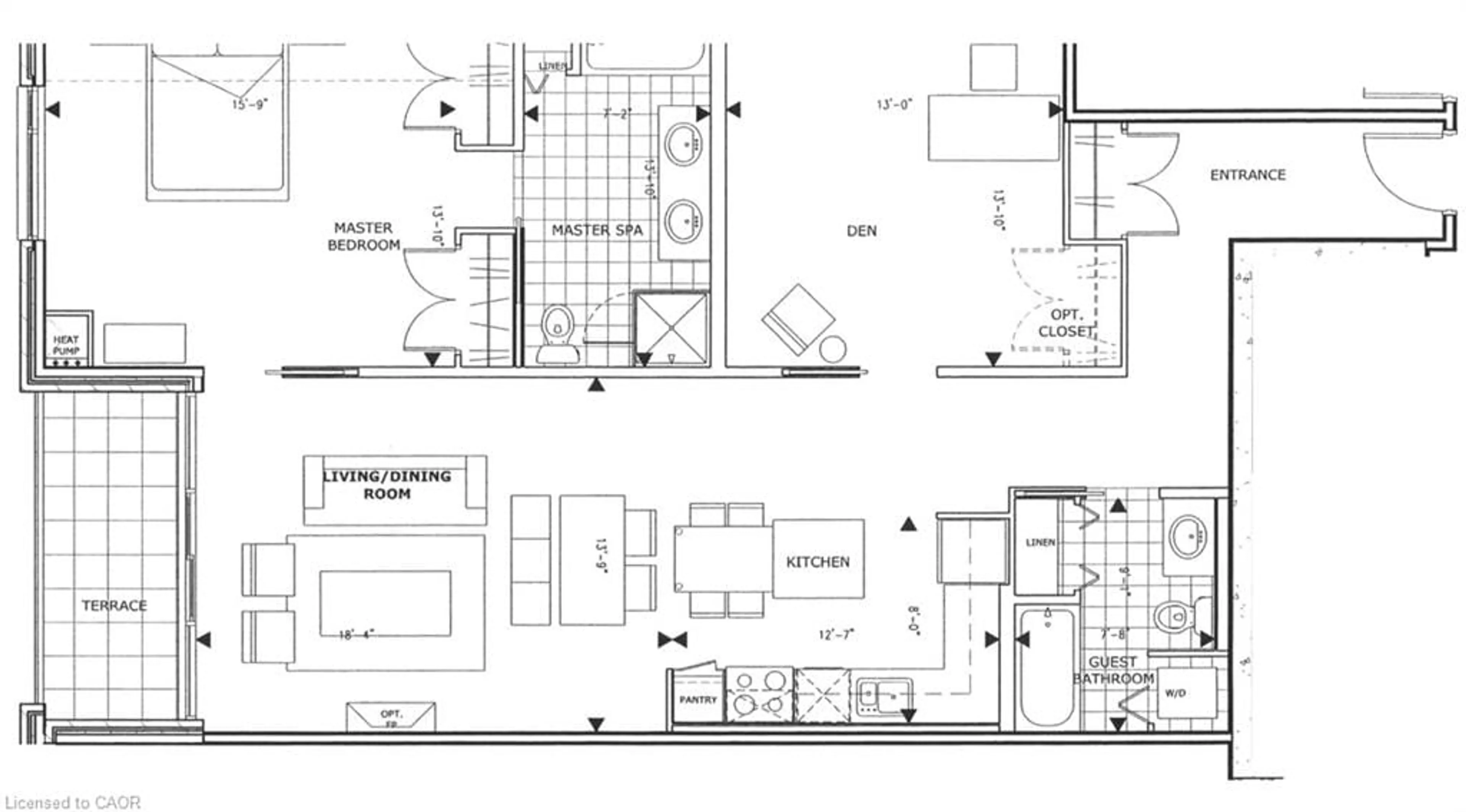 Floor plan for 191 King St #712, Waterloo Ontario N2J 1R1