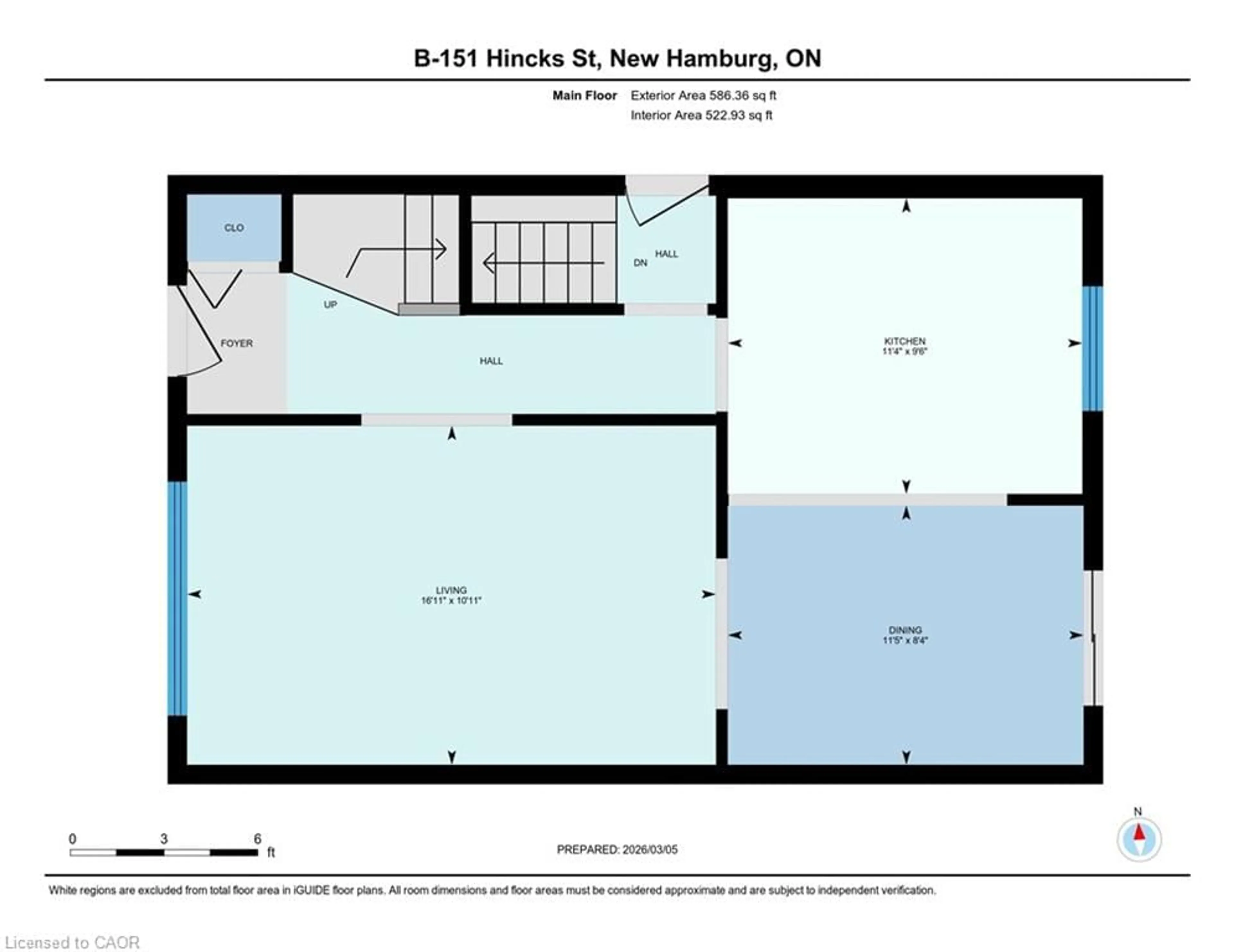 Floor plan for 151 Hincks St #B, New Hamburg Ontario N3A 2B1
