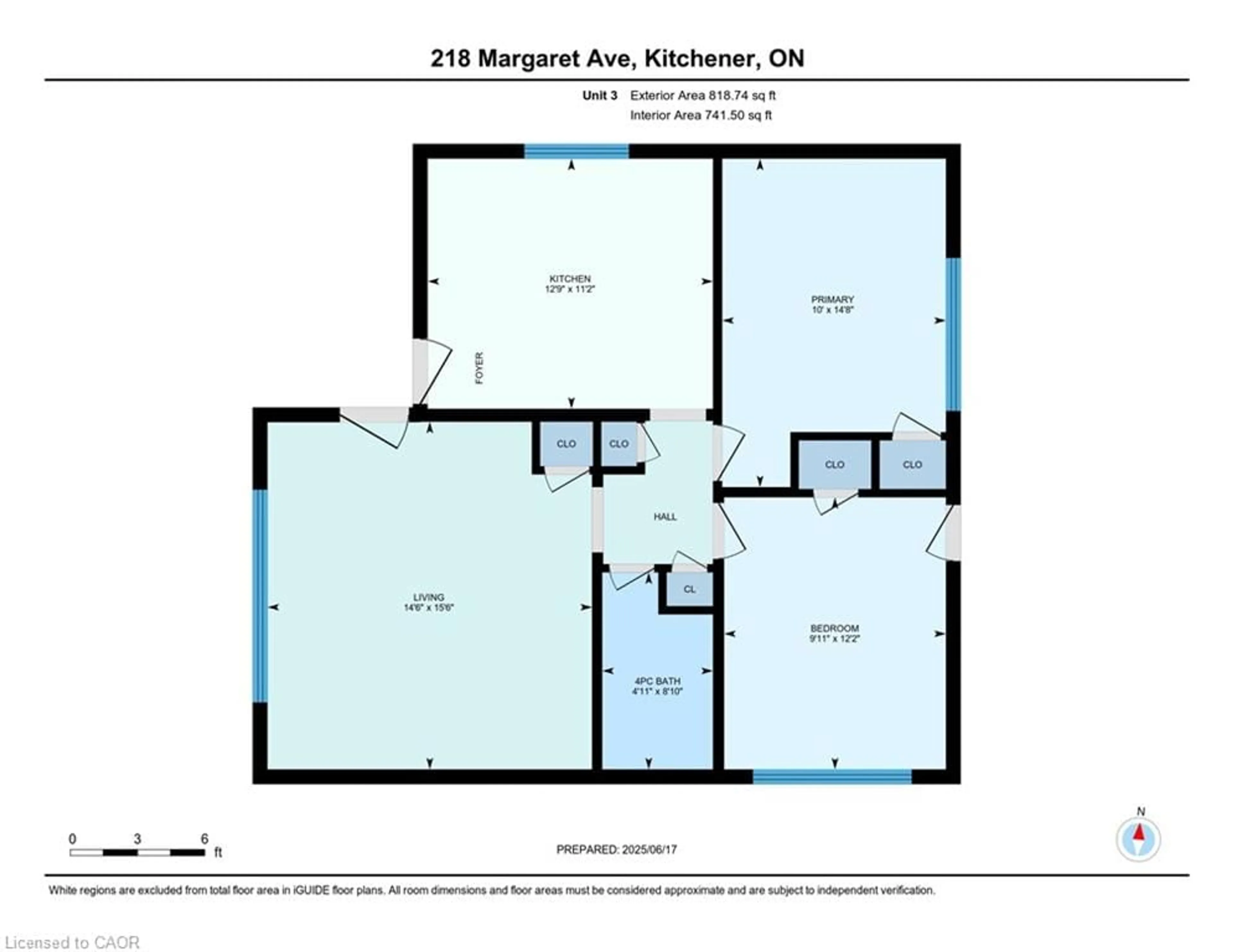 Floor plan for 218 Margaret Ave, Kitchener Ontario N2H 4J2