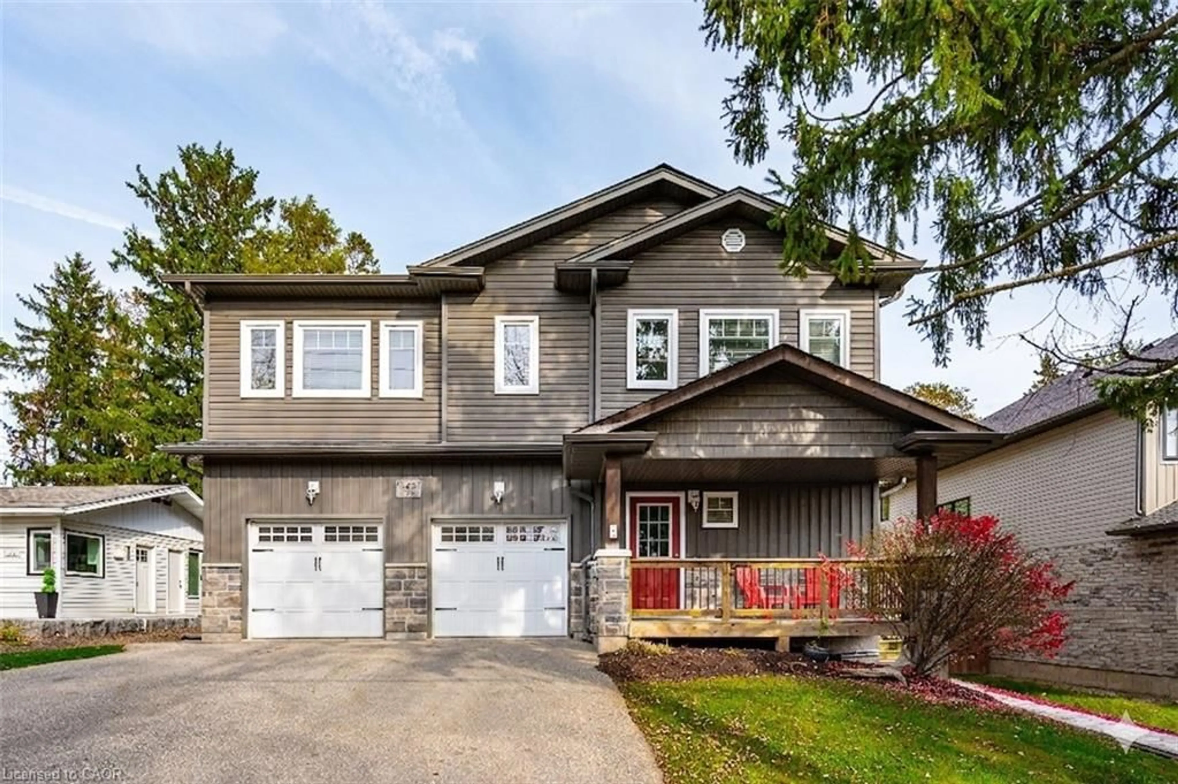 Home with vinyl exterior material, street for 145 Kertland St, Elora Ontario N0B 1S0