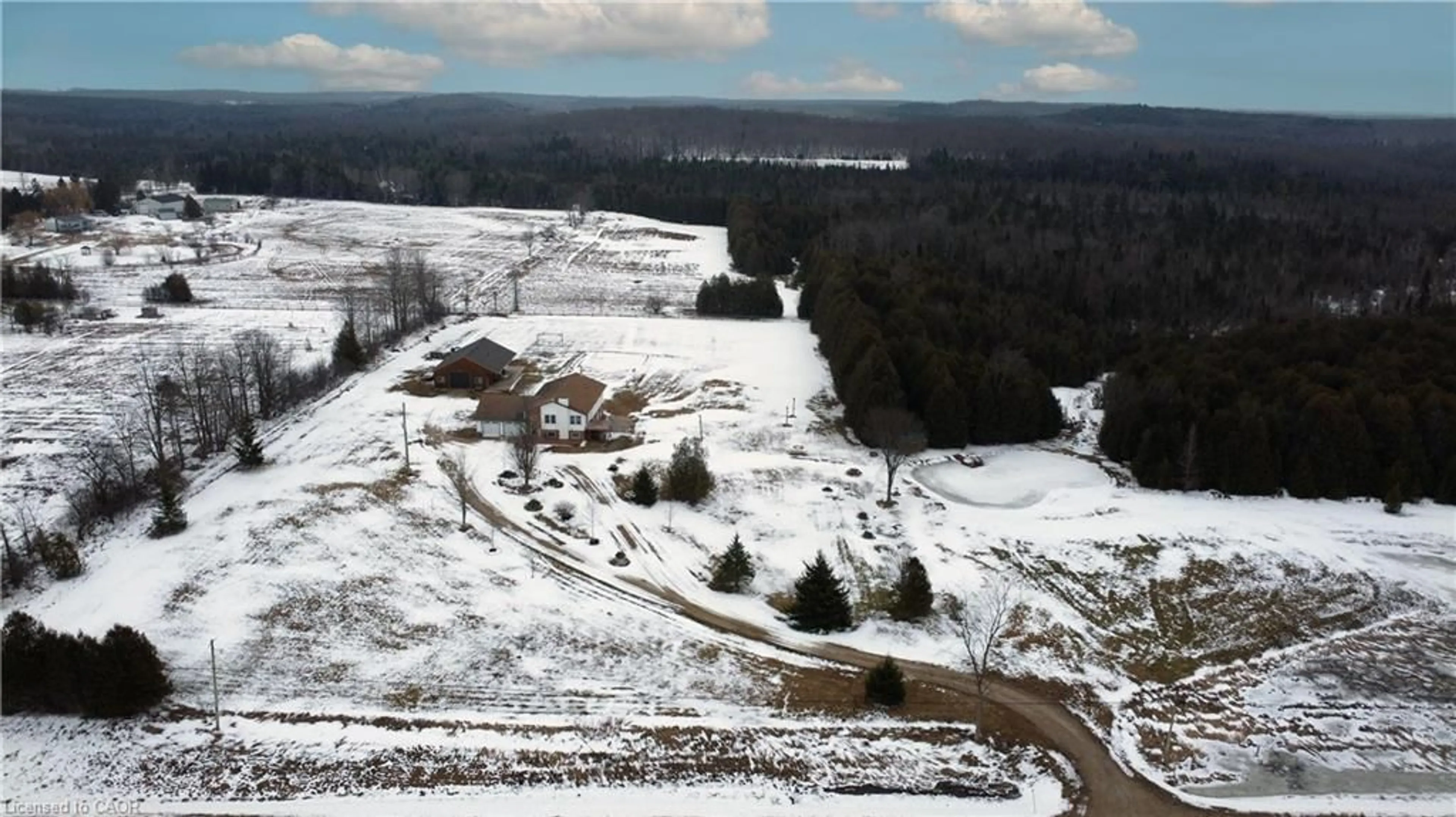 A pic from outside/outdoor area/front of a property/back of a property/a pic from drone, unknown for 314539 6 Hwy, Durham Ontario N0G 1R0
