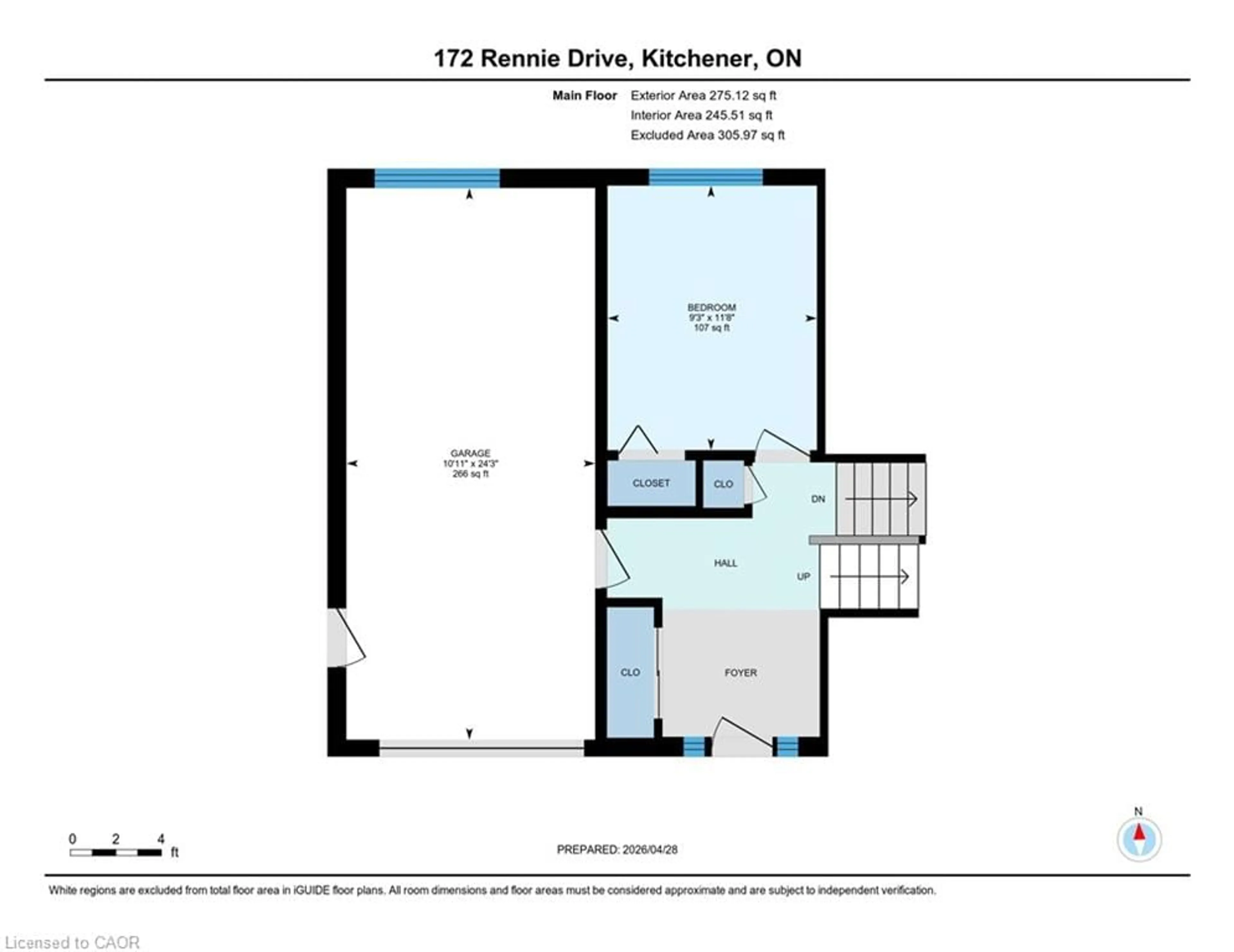 Floor plan for 172 Rennie Dr, Kitchener Ontario N2A 1J6