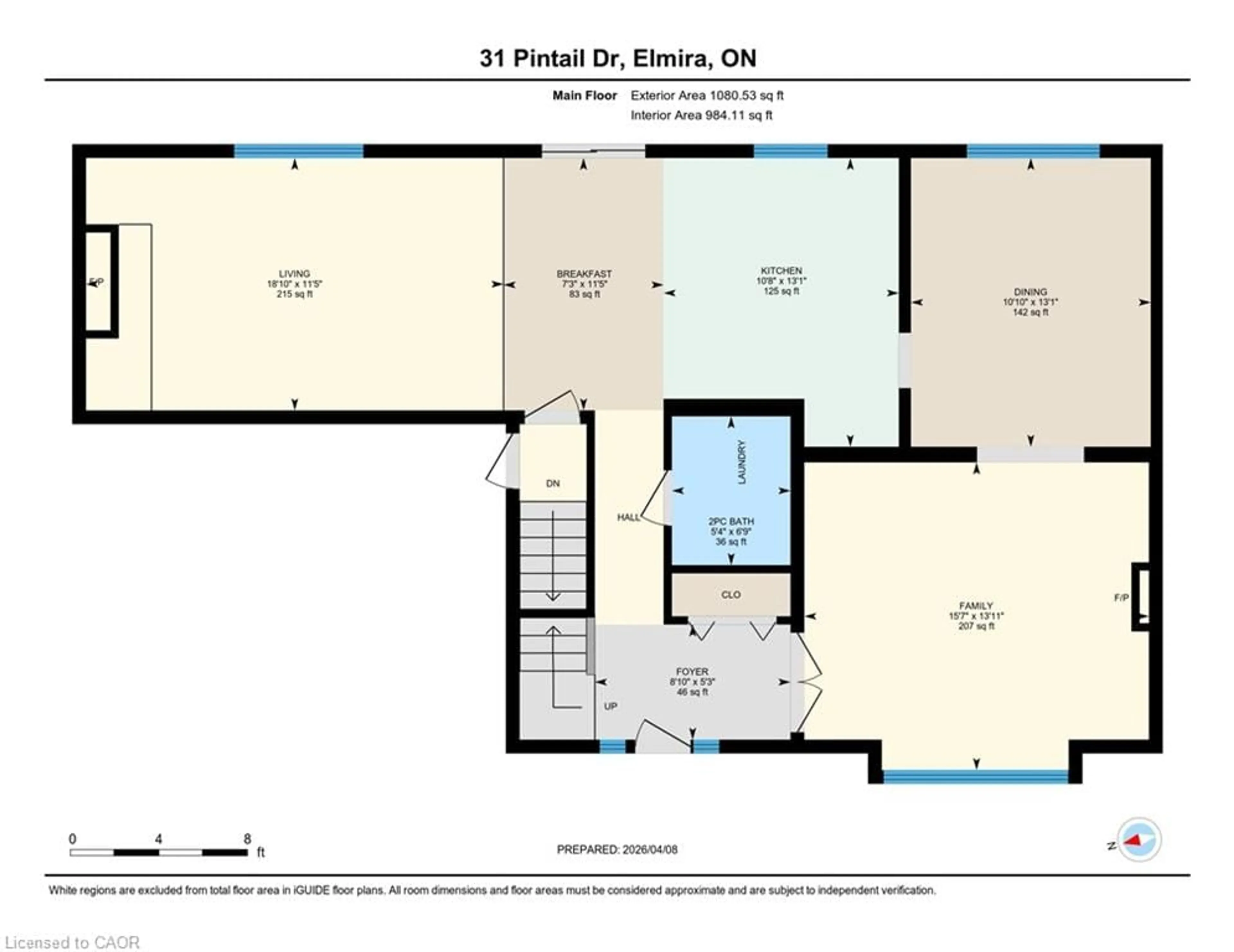 Floor plan for 31 Pintail Dr, Elmira Ontario N3B 3G8