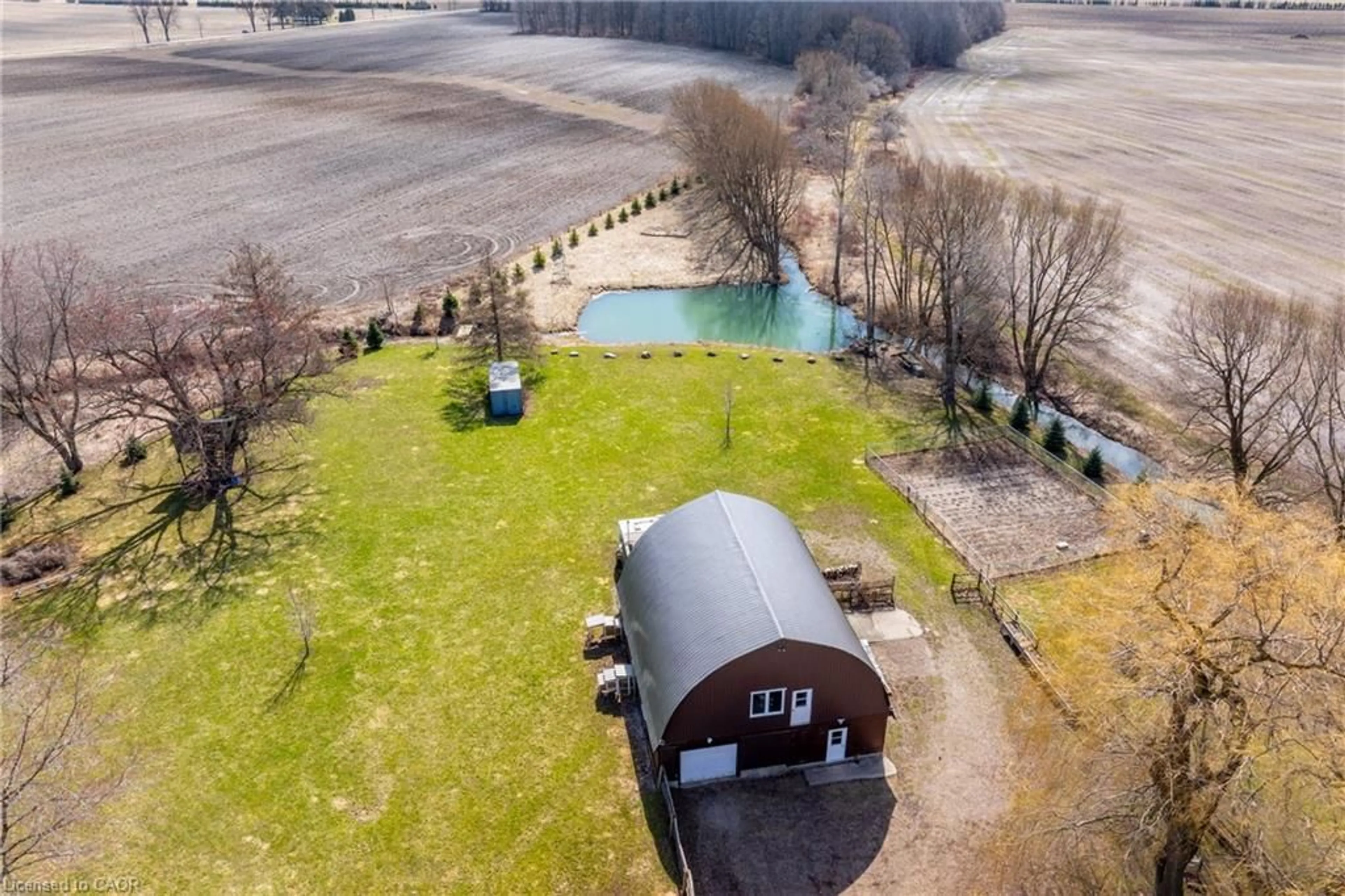 A pic from outside/outdoor area/front of a property/back of a property/a pic from drone, water/lake/river/ocean view for 2999 Road 119, St. Marys Ontario N4X 1C9