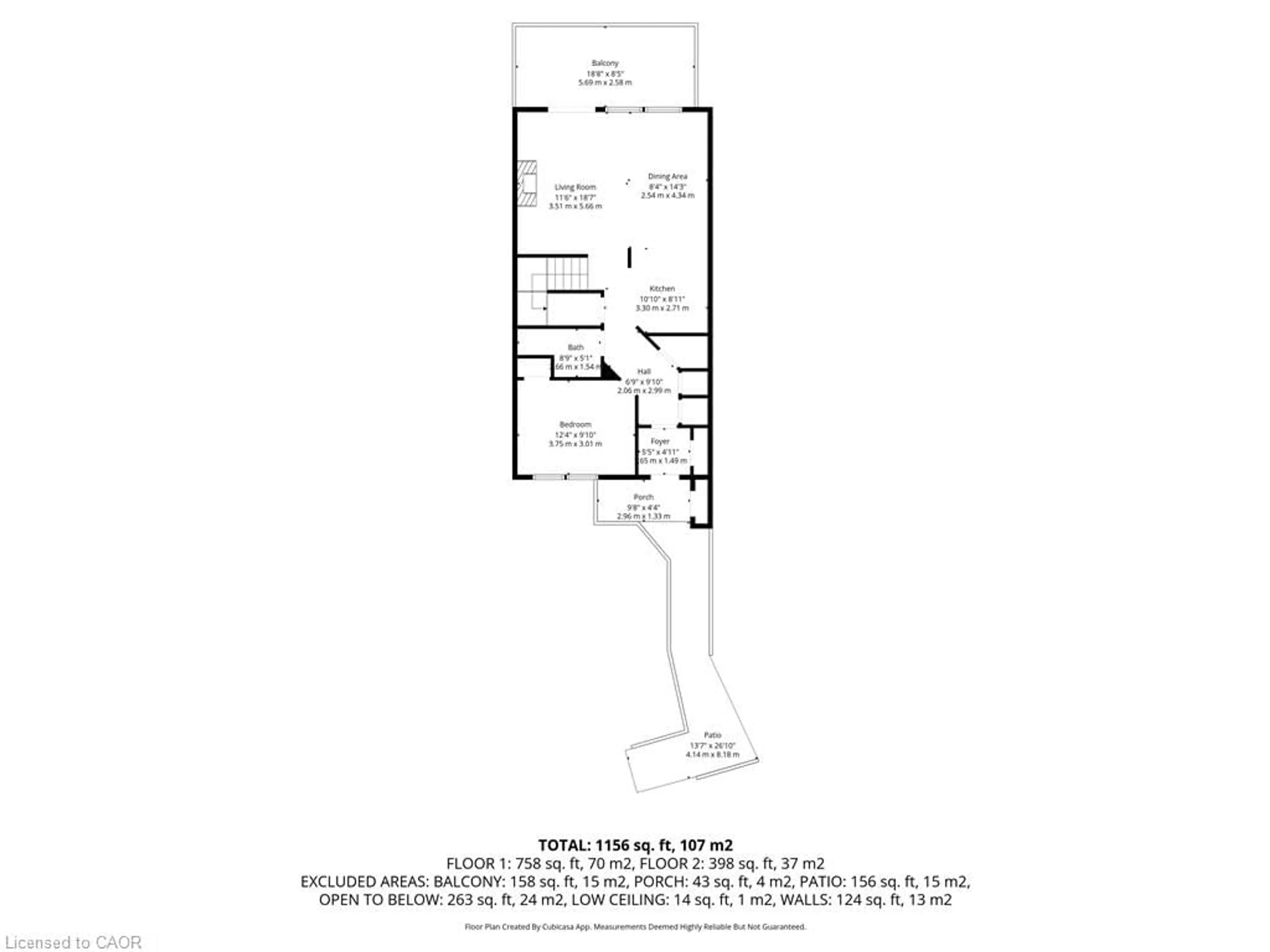 Floor plan for 170 Snowbridge Way #222, The Blue Mountains Ontario L9Y 0V1