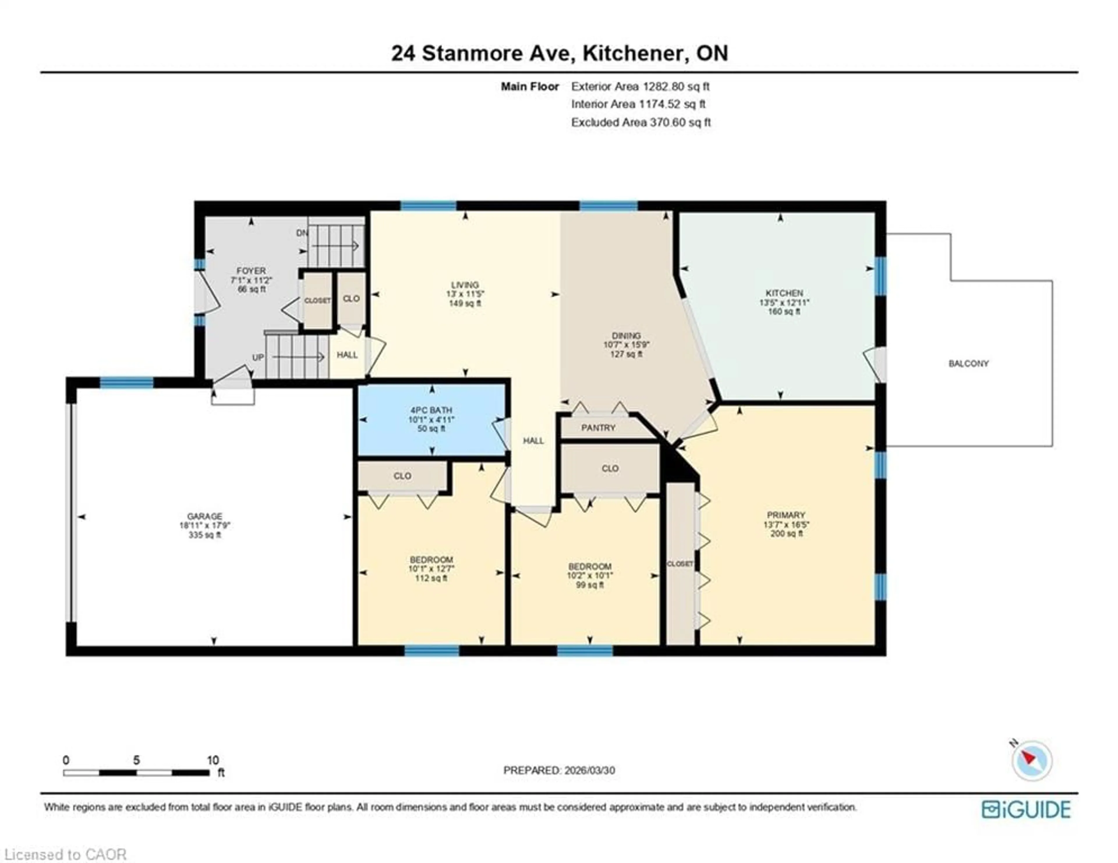 Floor plan for 24 Stanmore Ave, Kitchener Ontario N2B 3W2